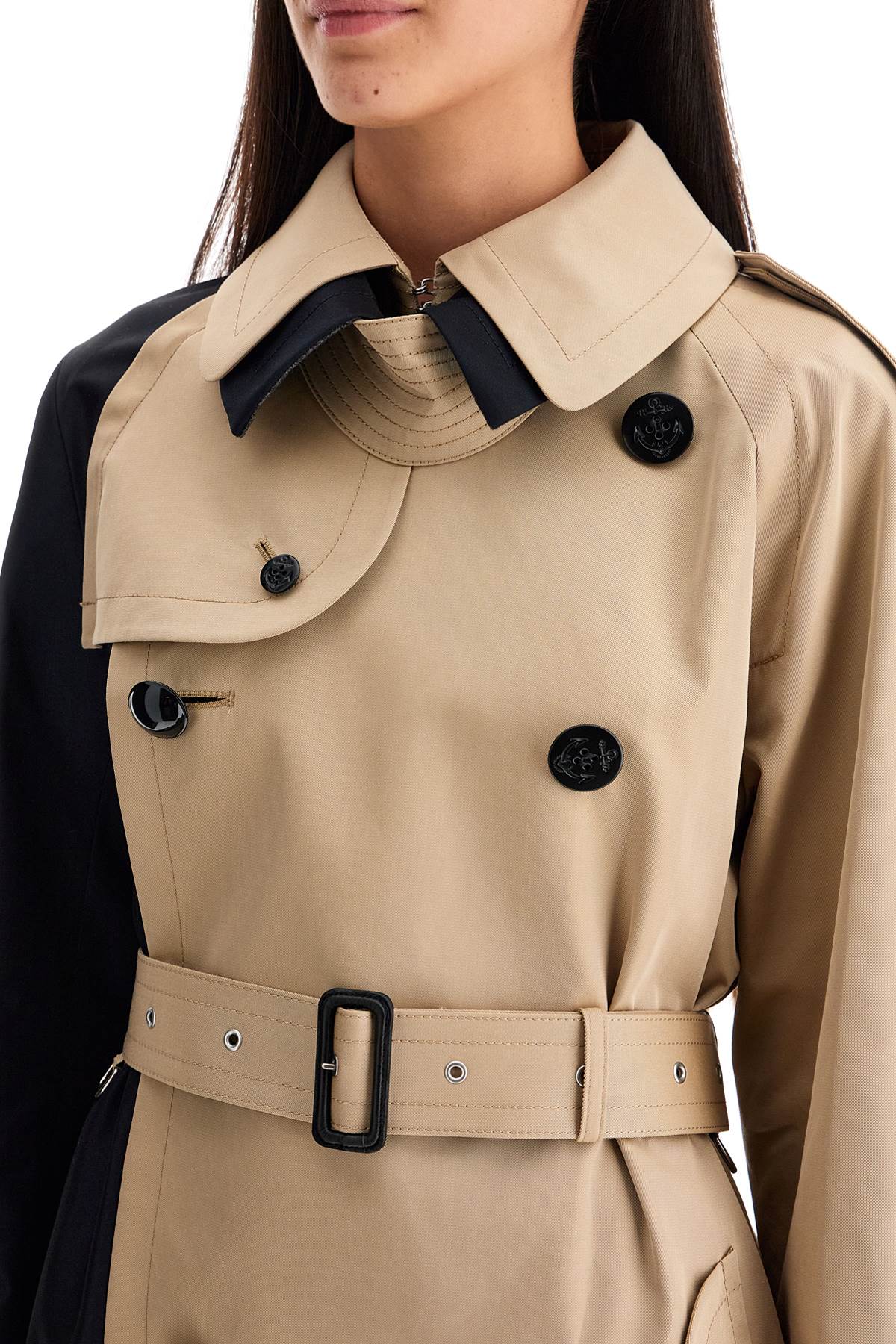 Sacai 'color block gabardine trench image 3