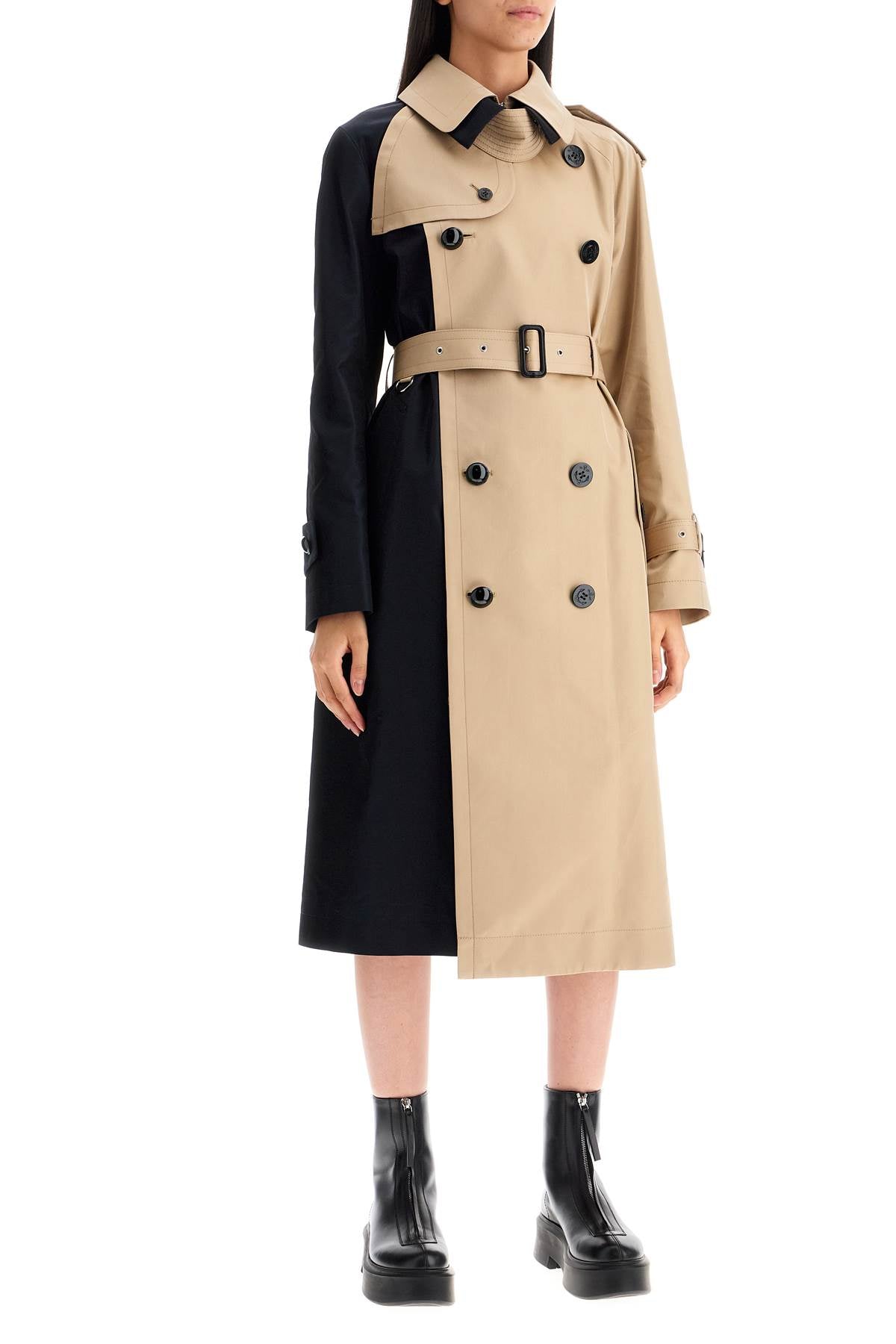 Sacai 'color block gabardine trench image 1