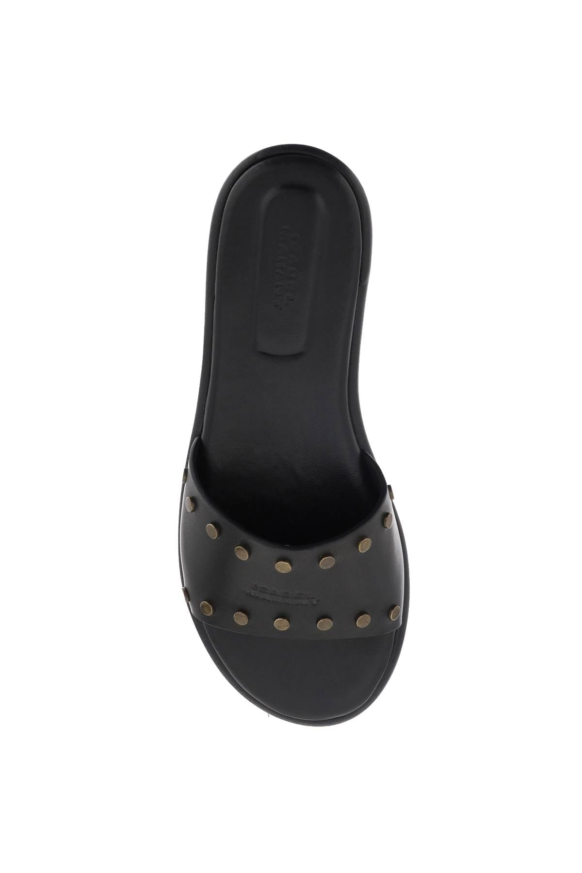 Isabel Marant Vikee Leather Slides with Stud Detail image 1