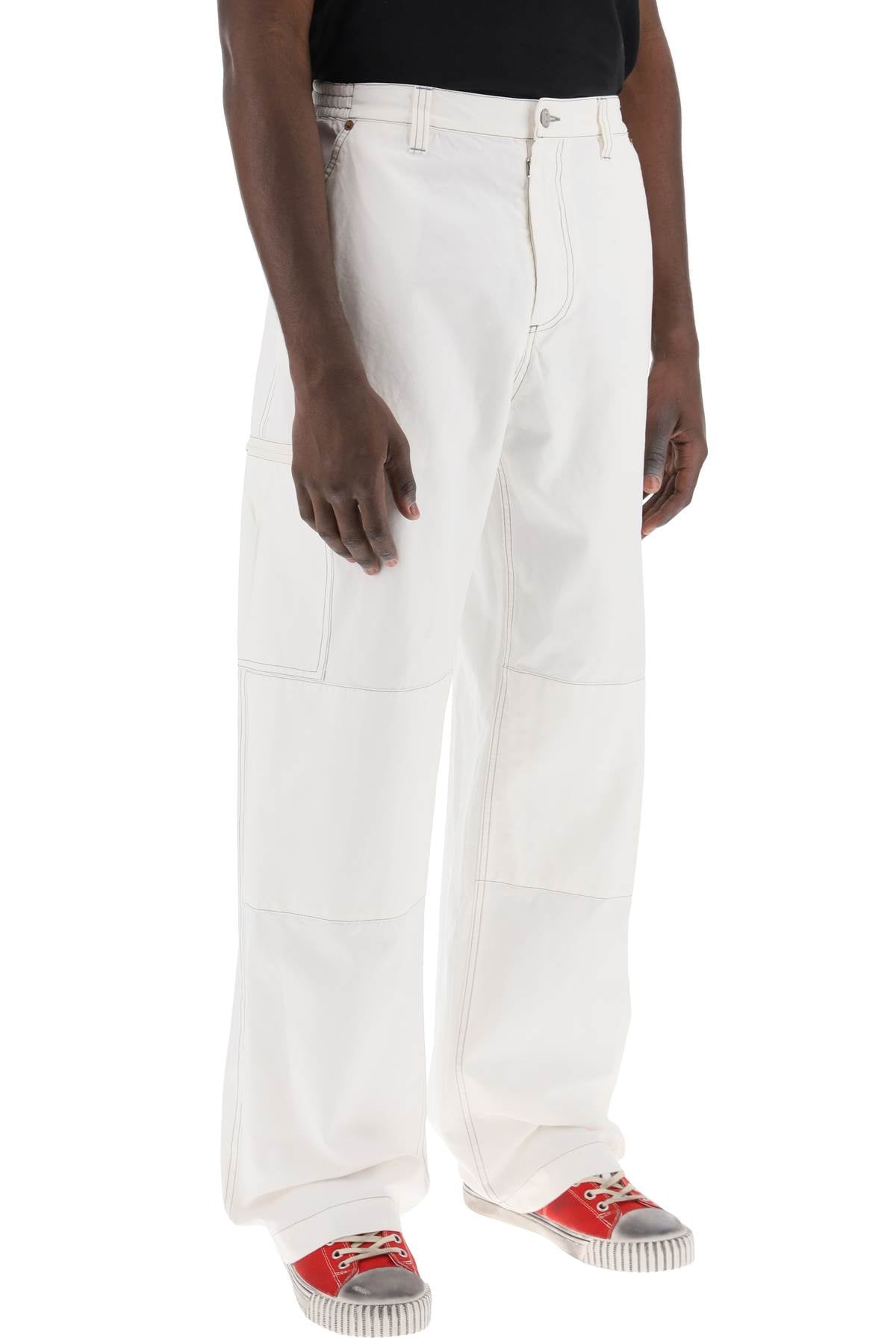 MM6 Maison Margiela wide cotton canvas trousers for men or women image 1