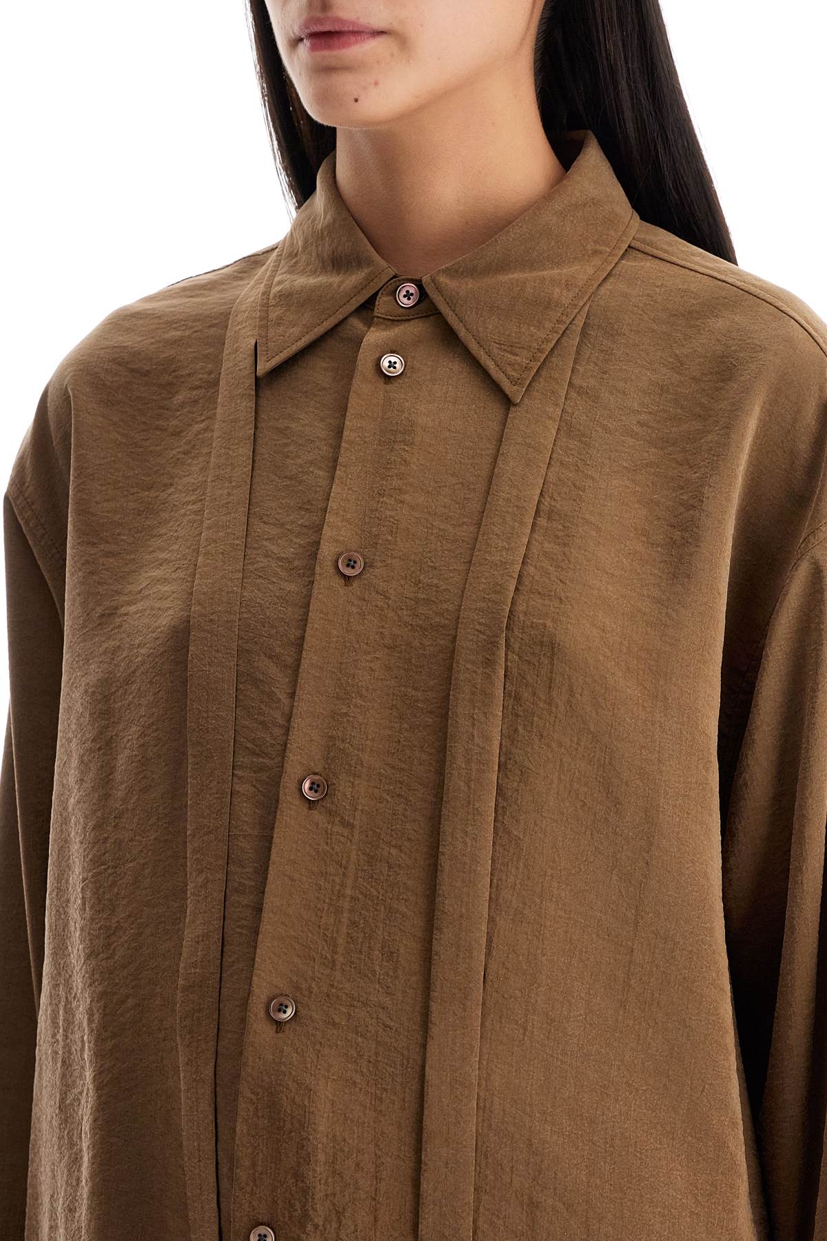 Lemaire Oversized Dry Silk Shirt with Removable Sash image 3