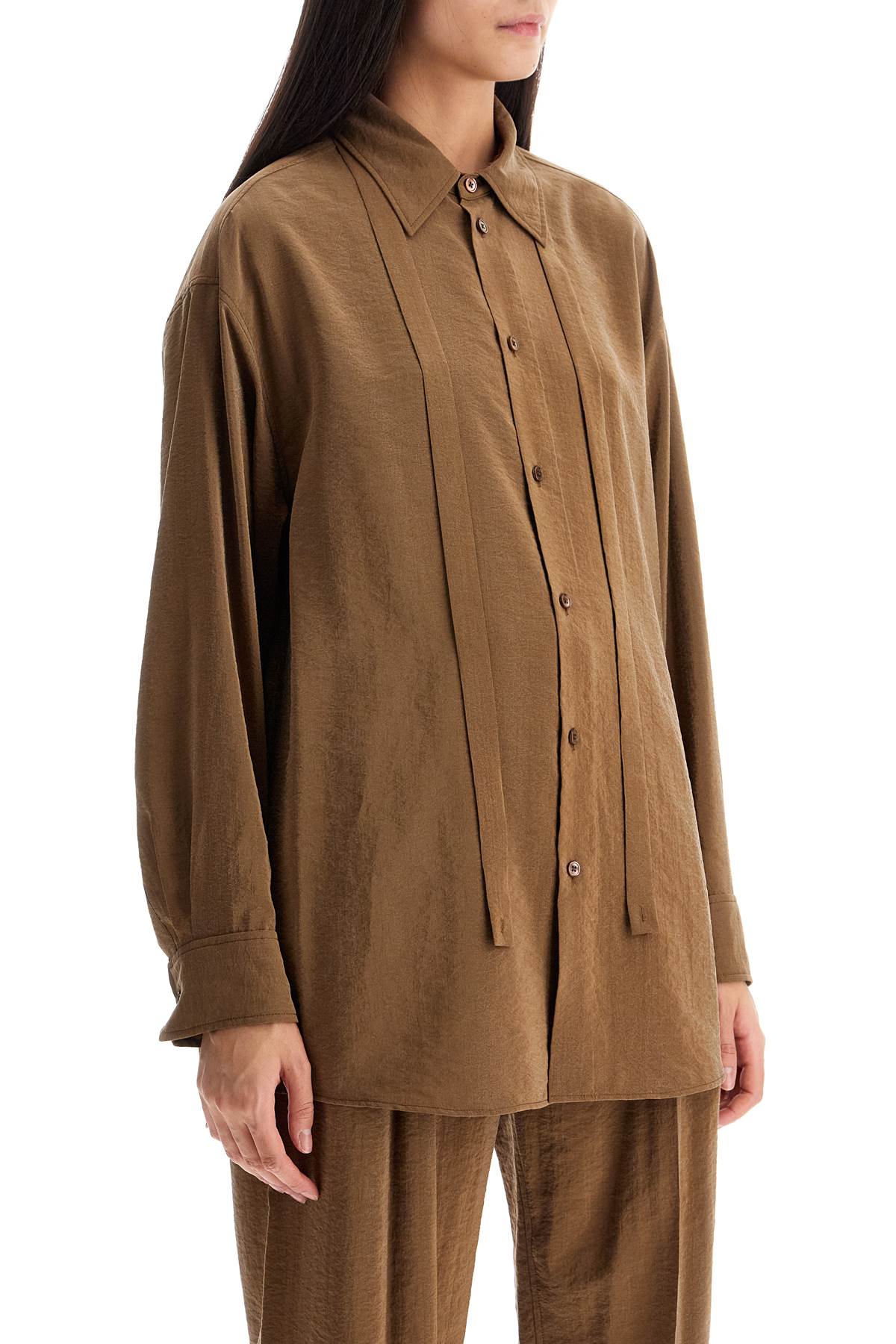 Lemaire Oversized Dry Silk Shirt with Removable Sash image 1