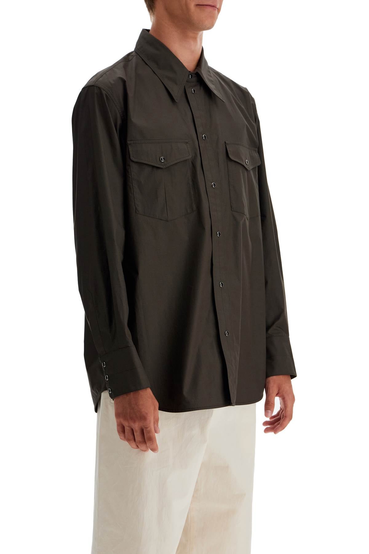 Lemaire western shirt with snap buttons image 1