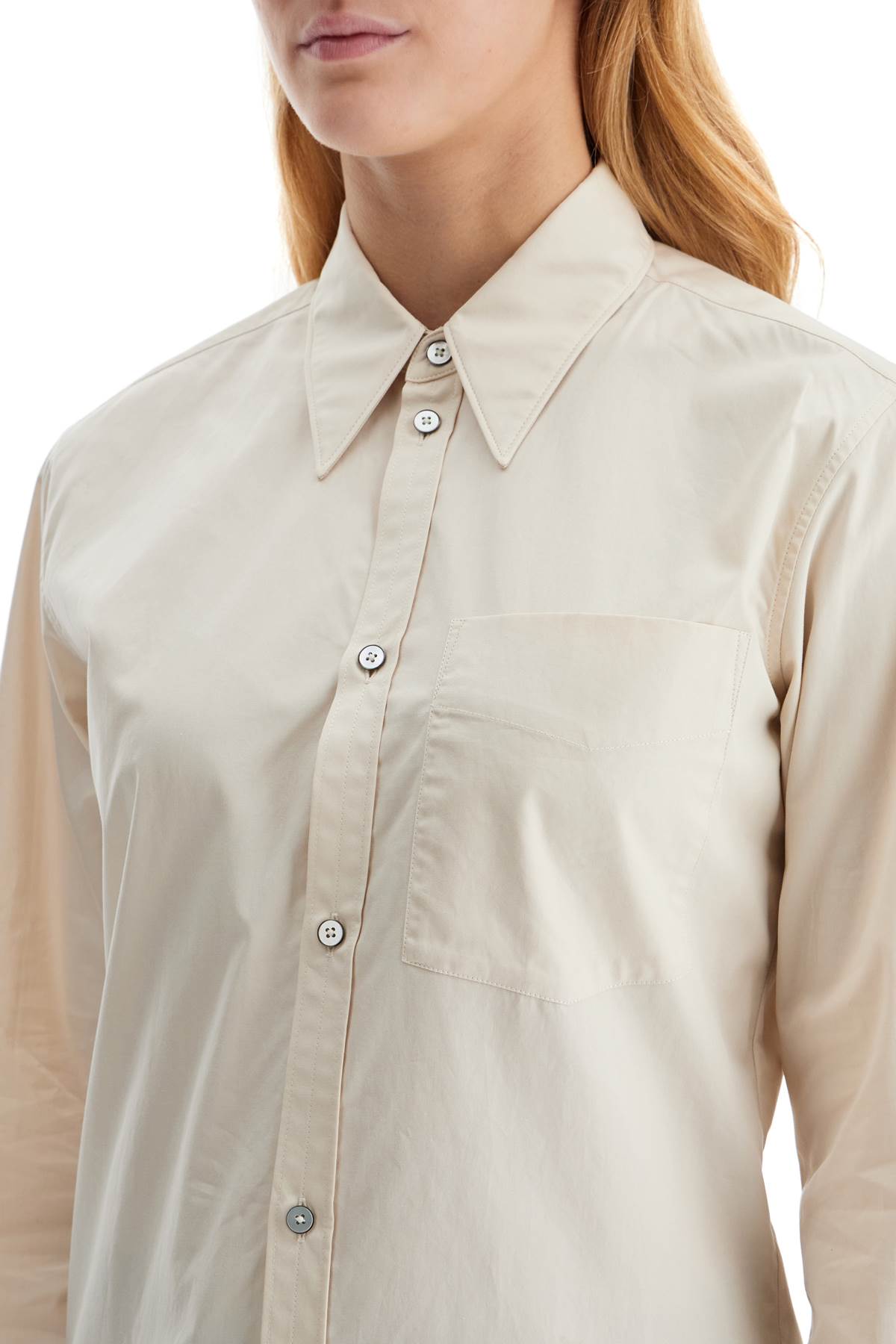 Lemaire Long-Sleeve Crinkled Cotton Poplin Shirt image 3