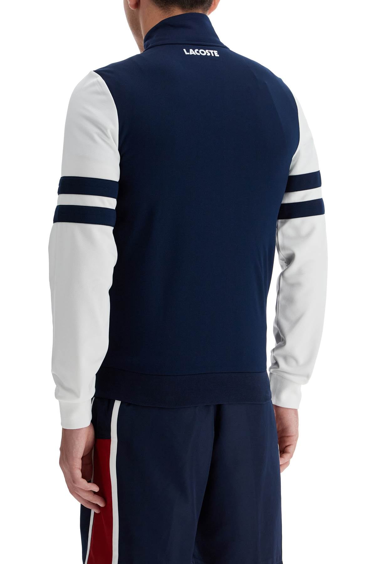 Lacoste Recycled Polyester Full Zip Sweatshirt with Contrasting Sleeves image 2