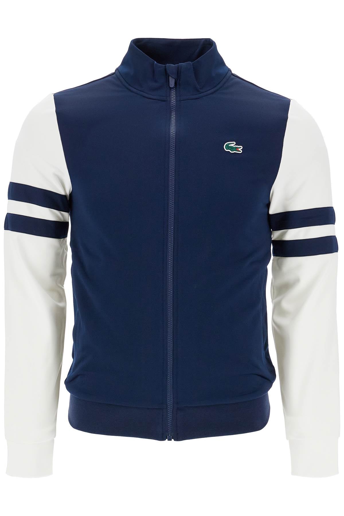 Lacoste Recycled Polyester Full Zip Sweatshirt with Contrasting Sleeves image 0