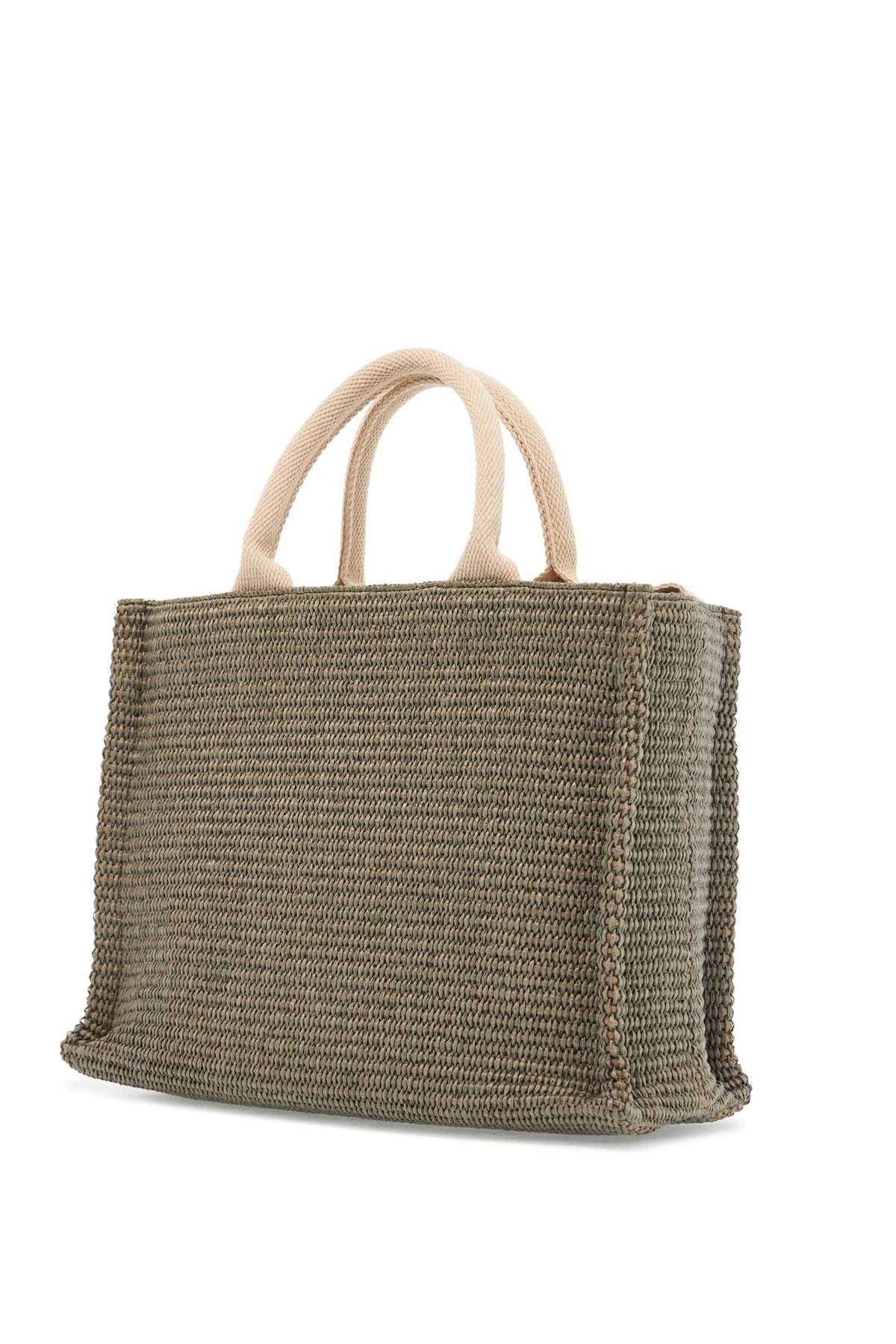 Marni Raffia-Effect Canvas Small Tote Bag image 1