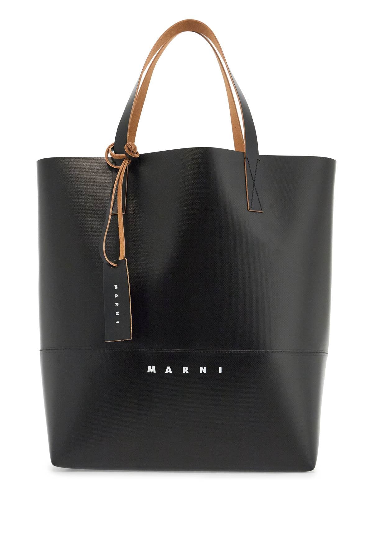 Marni Logo Print Faux Leather Tote Bag image 0