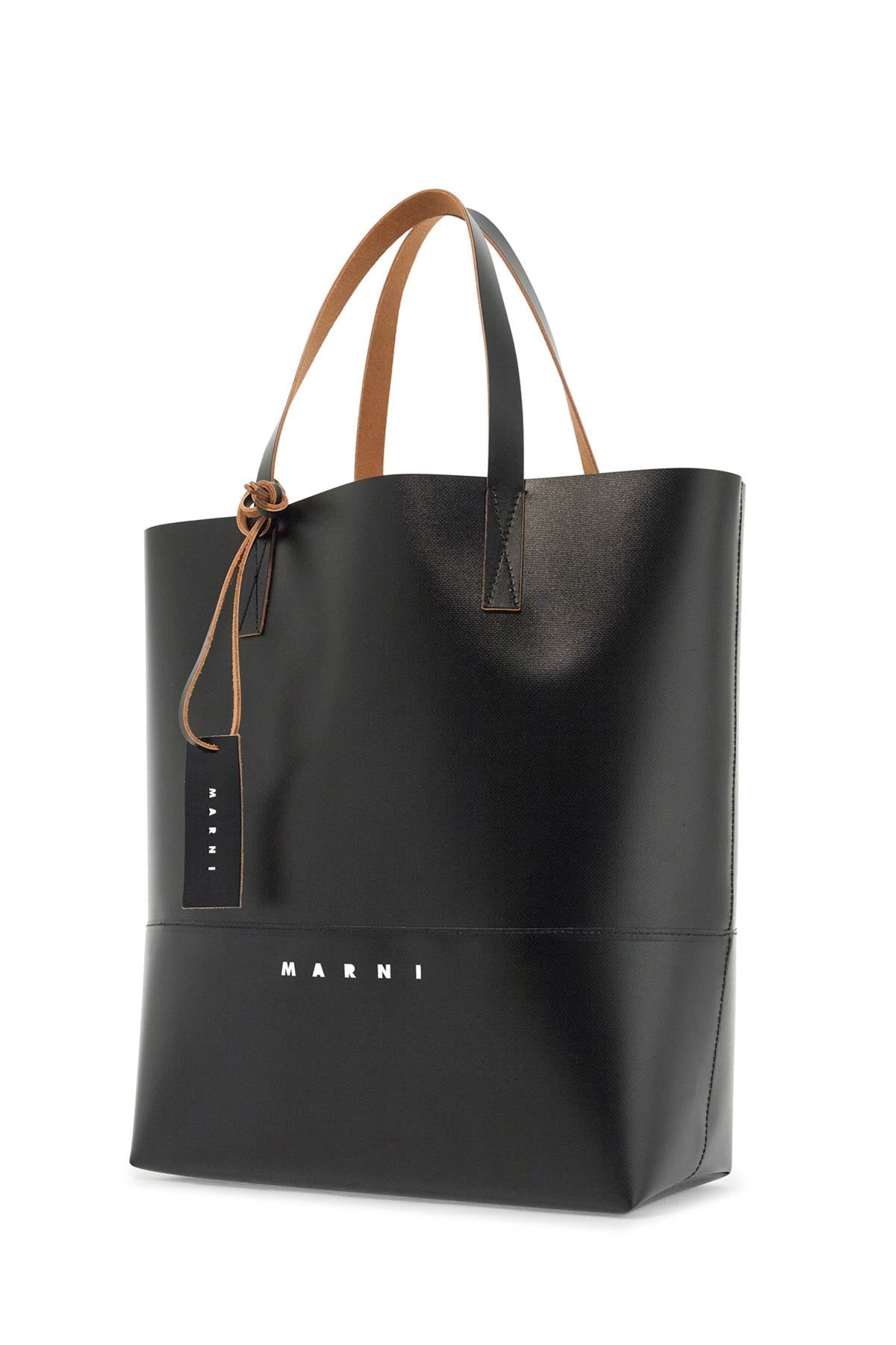 Marni Logo Print Faux Leather Tote Bag image 2