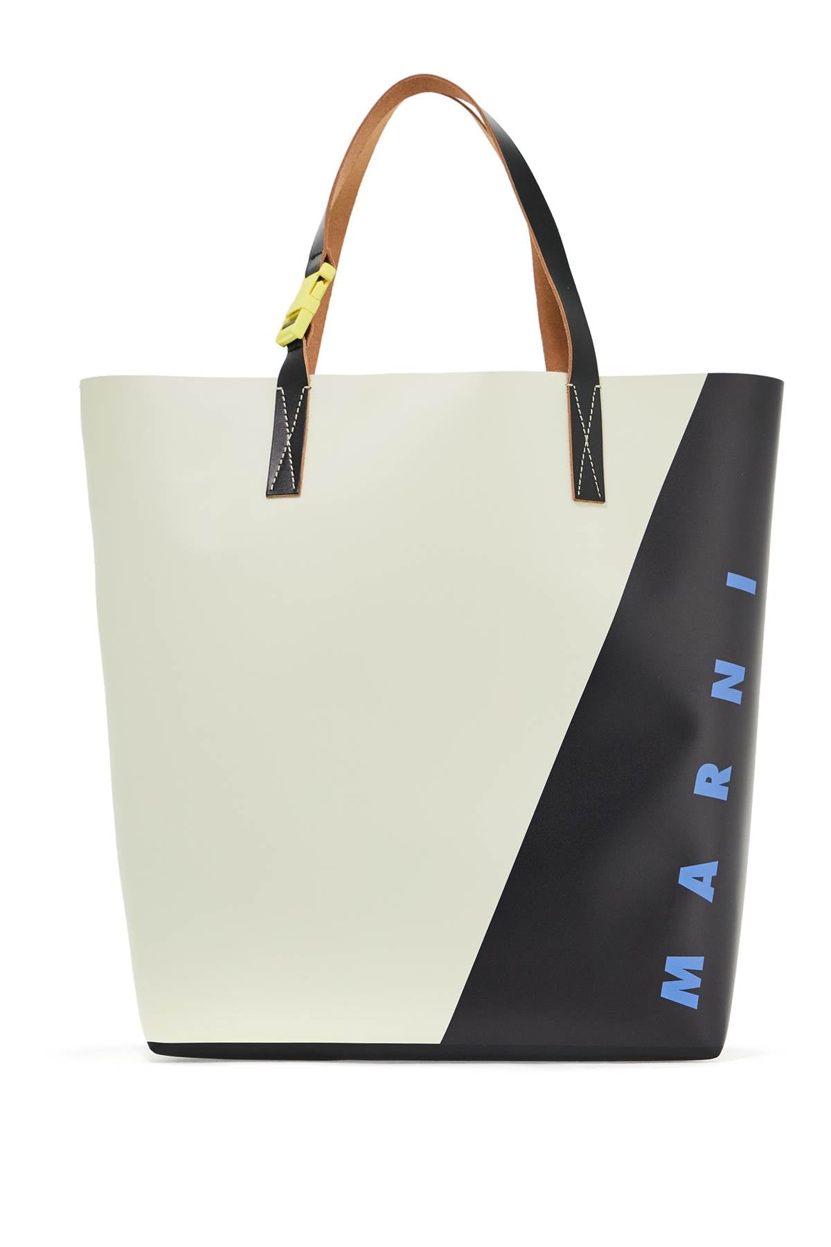 Marni Tribeca N/S Colorblock PVC Tote Bag with Leather Handles image 0