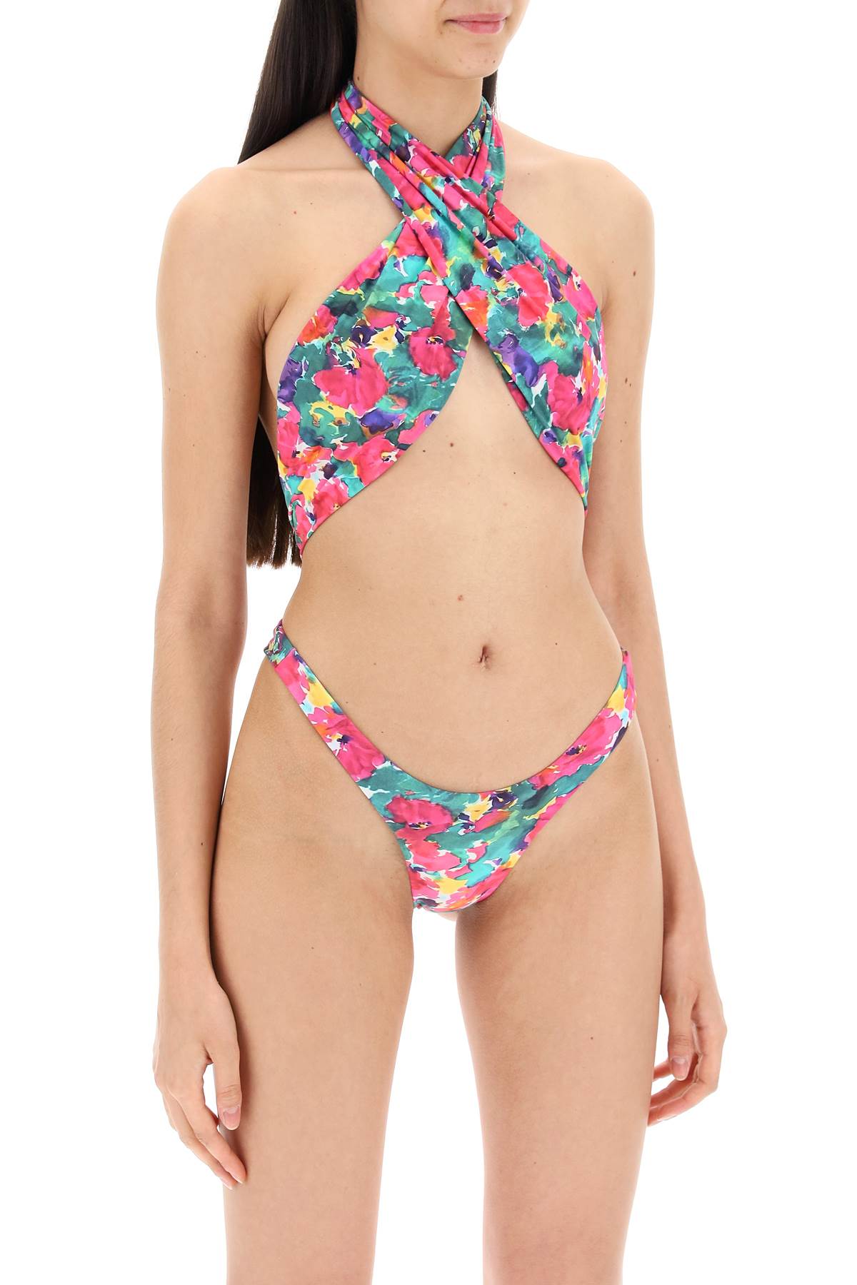 Reina Olga Floral Print Three-Piece Swimsuit image 1