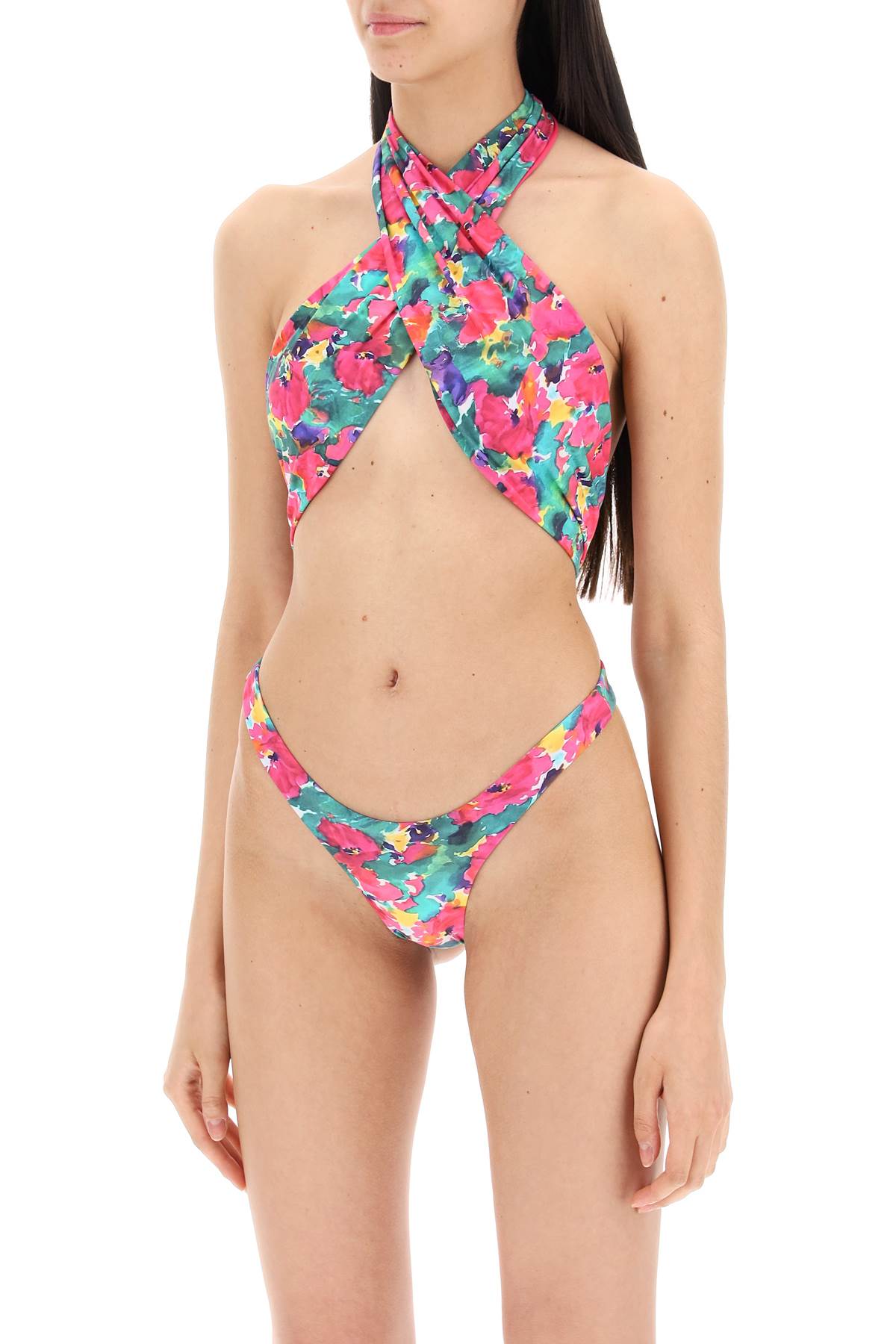 Reina Olga Floral Print Three-Piece Swimsuit image 3