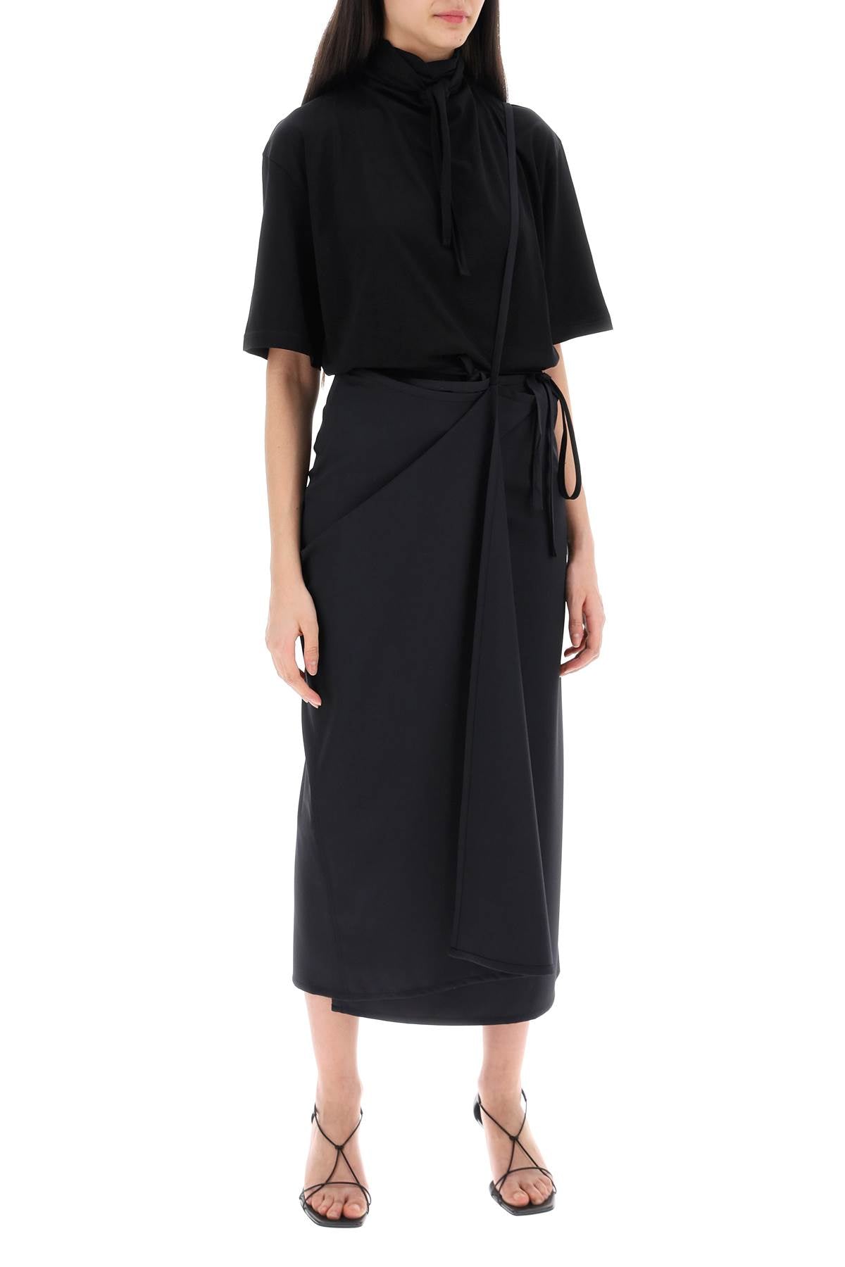 Lemaire wool wrap skirt with pockets image 1