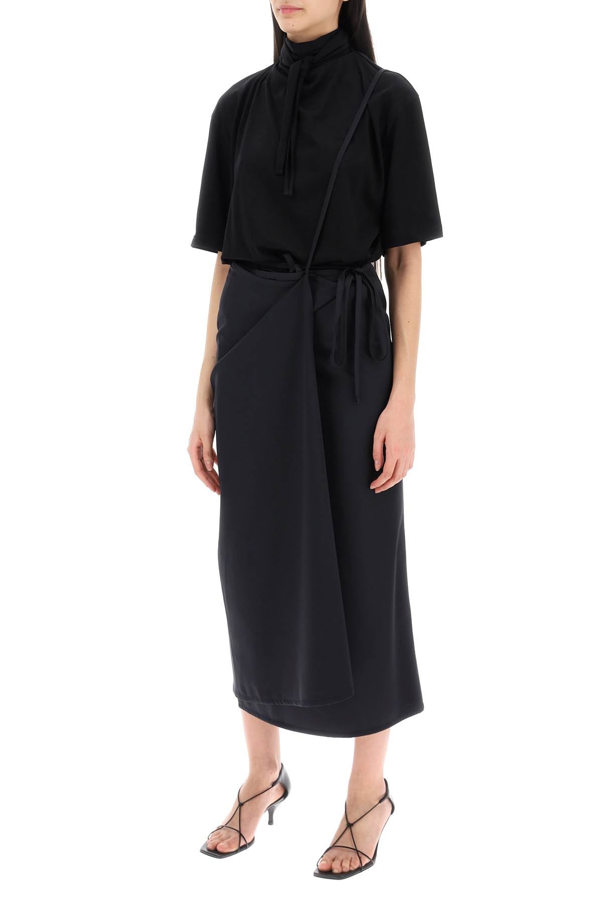 Lemaire wool wrap skirt with pockets image 3