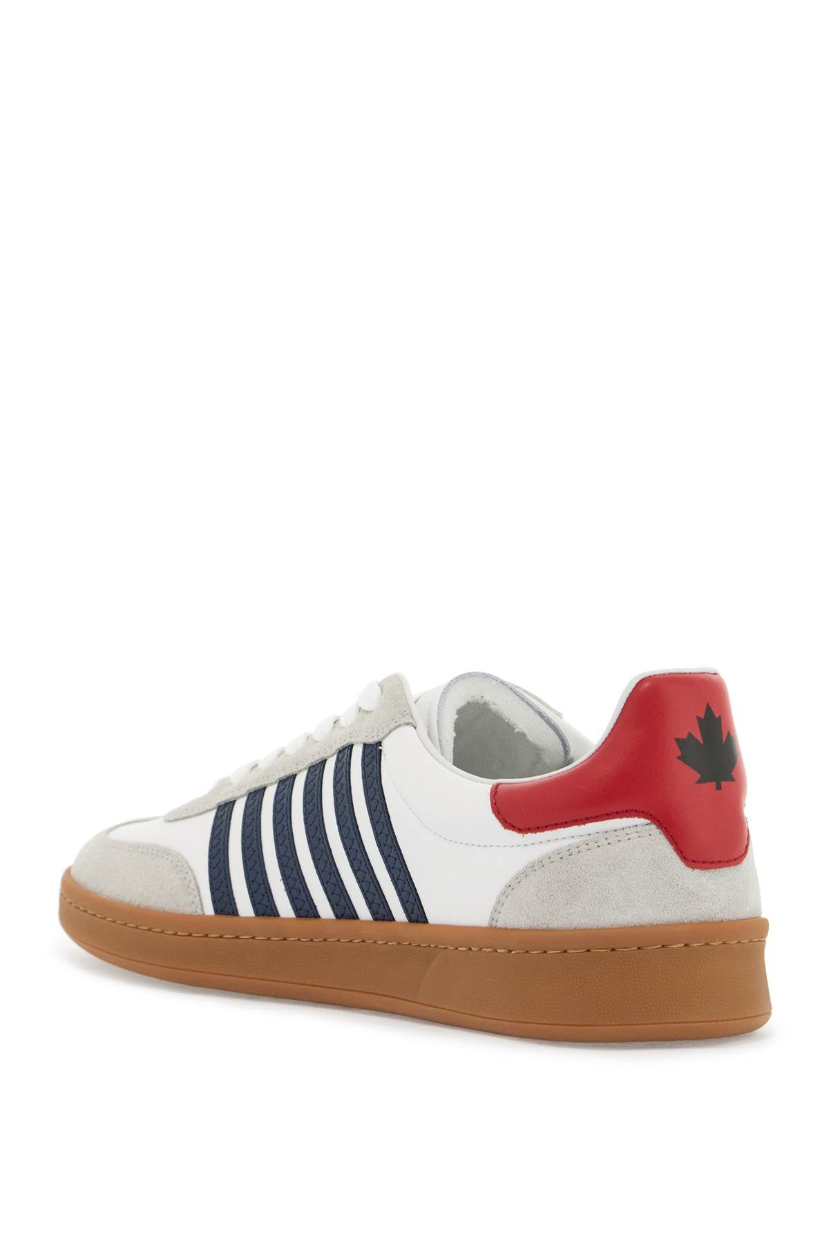 DSQUARED2 Boxer Leather Sneakers with Suede Details image 2