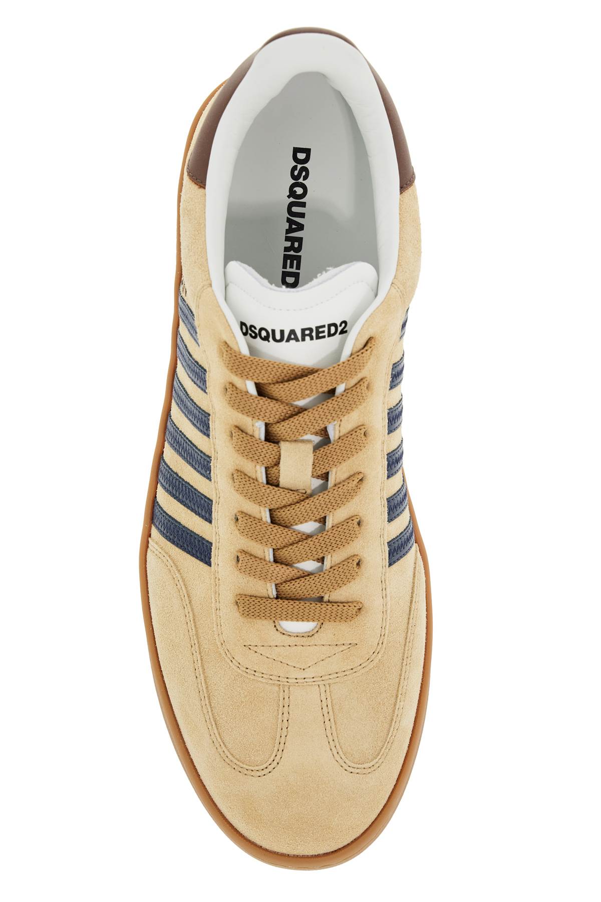 DSQUARED2 Boxer Suede Leather Sneakers with Stripes image 1