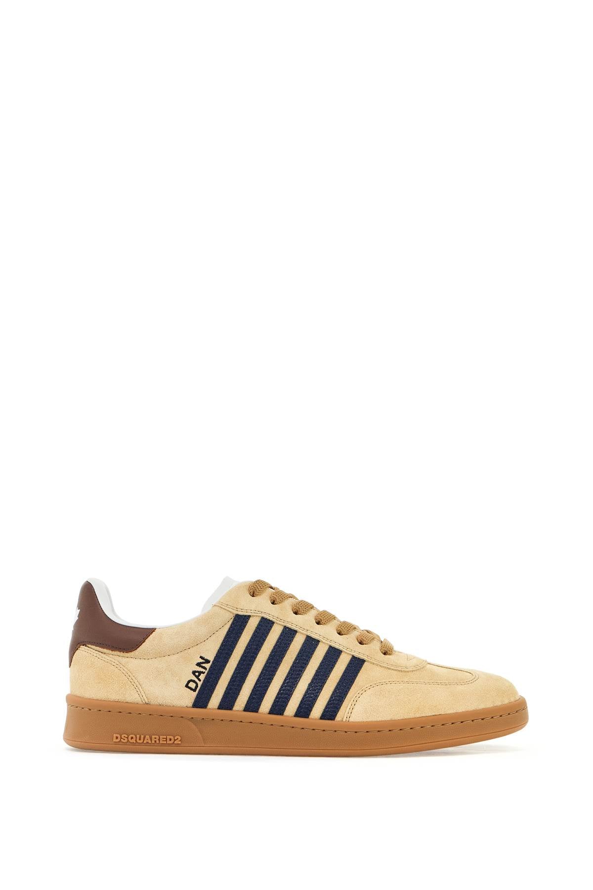 DSQUARED2 Boxer Suede Leather Sneakers with Stripes image 0