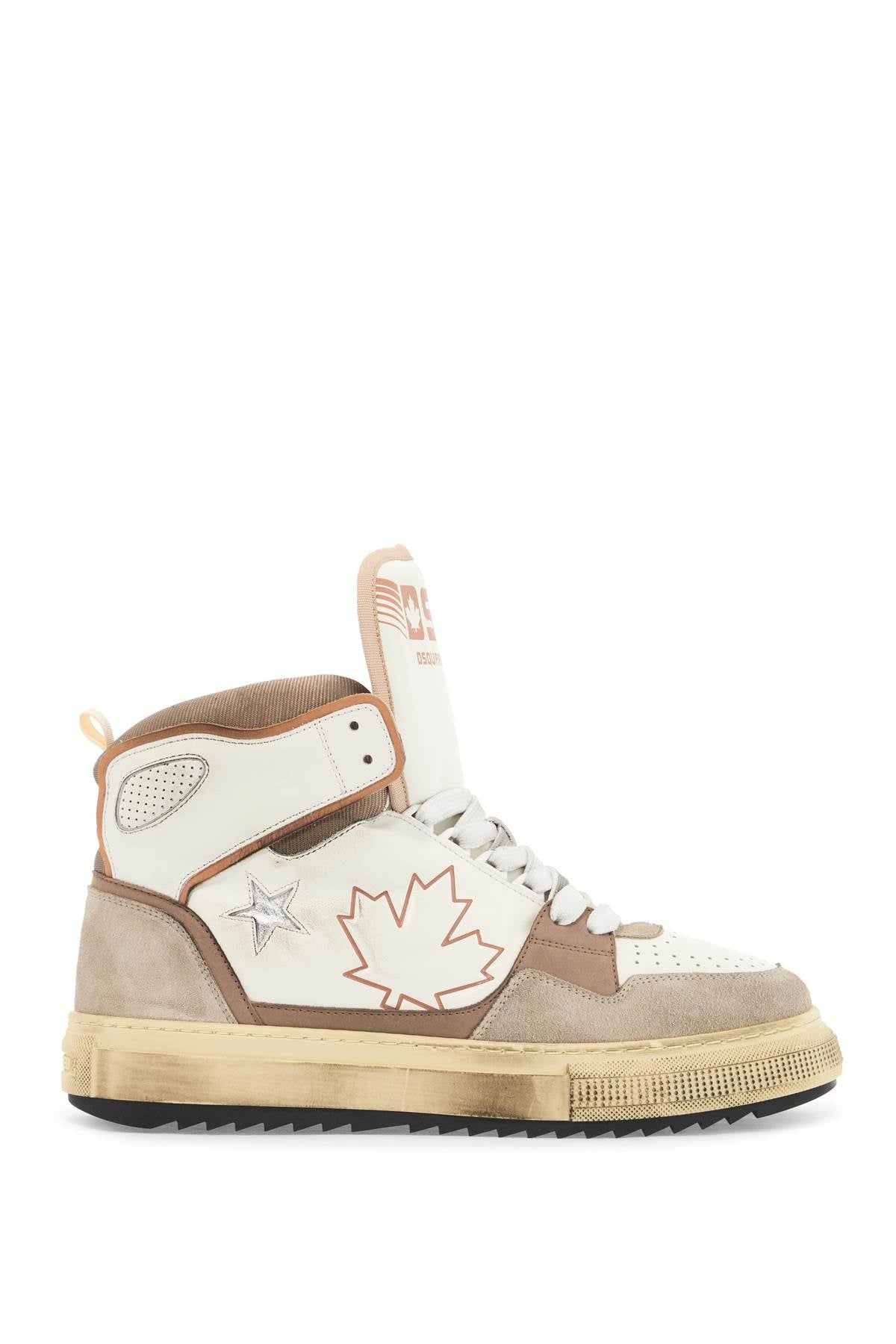 DSQUARED2 Boogie Hi-Top Suede Sneakers with Maple Leaf Detail image 0