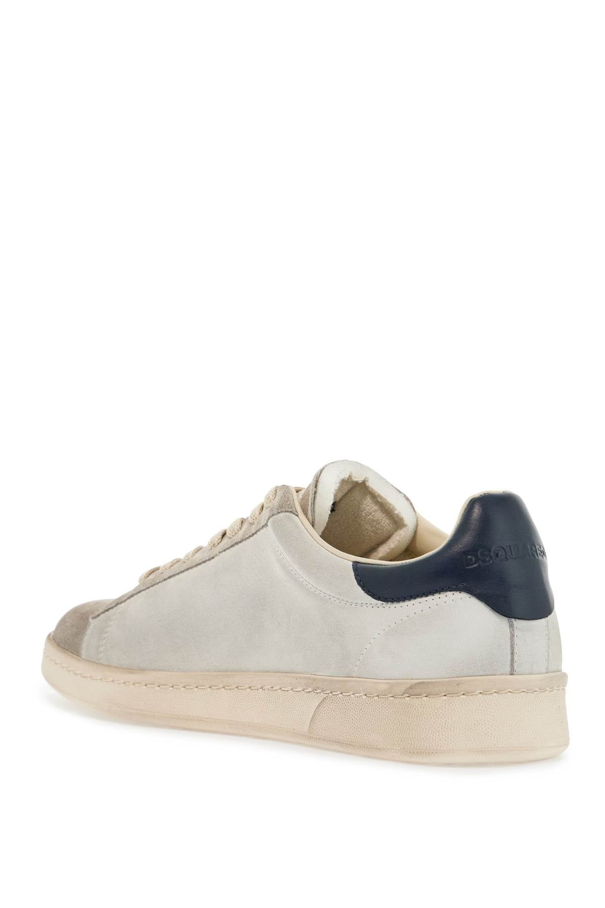 DSQUARED2 Boxer Sneakers: Vintage Leather Sneakers with Maple Leaf Detail image 2