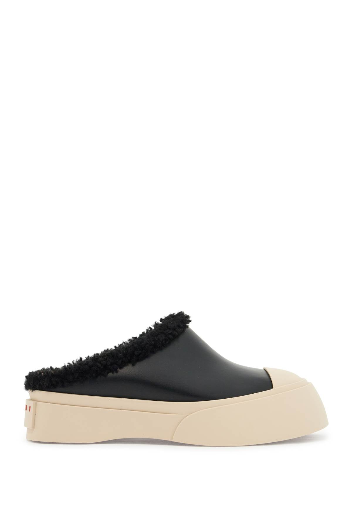 Marni Pablo Leather and Shearling Clogs image 0