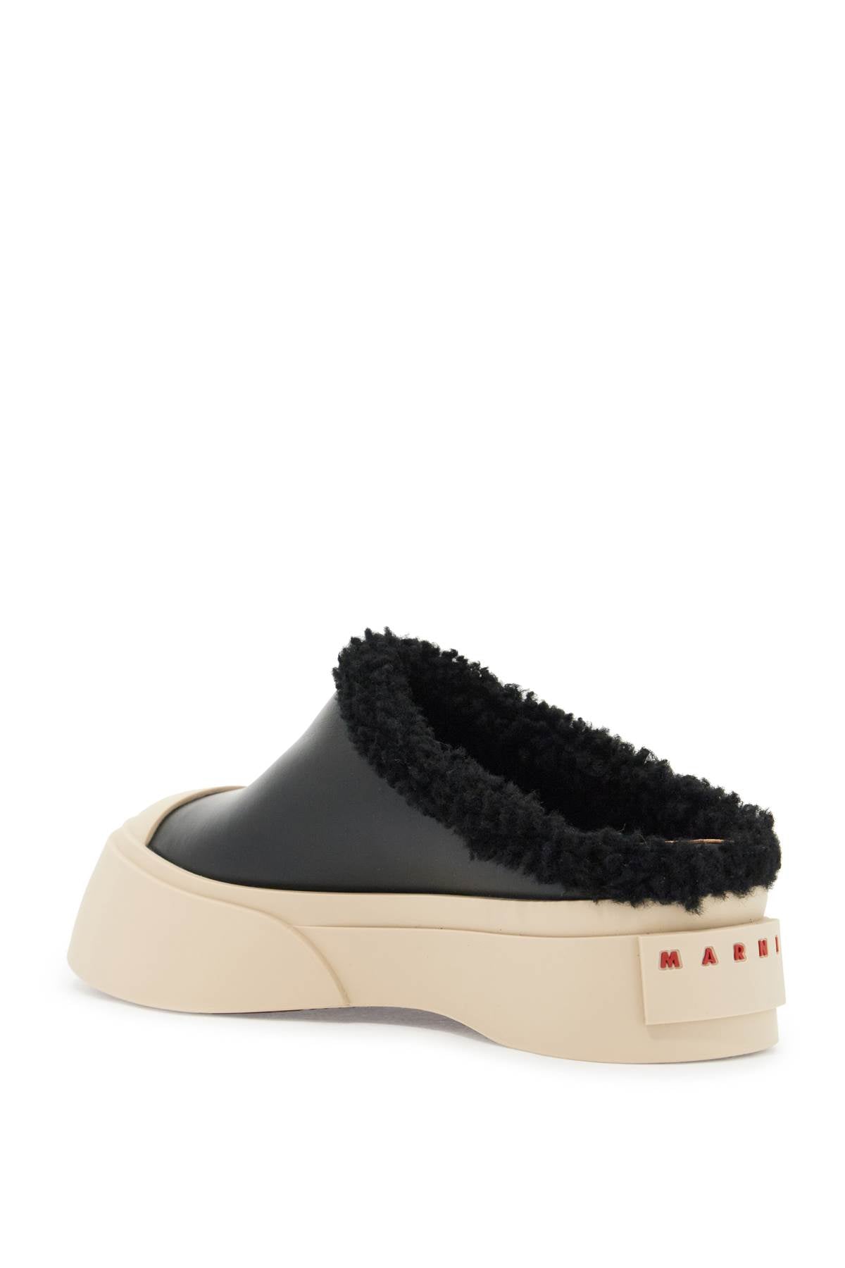 Marni Pablo Leather and Shearling Clogs image 2