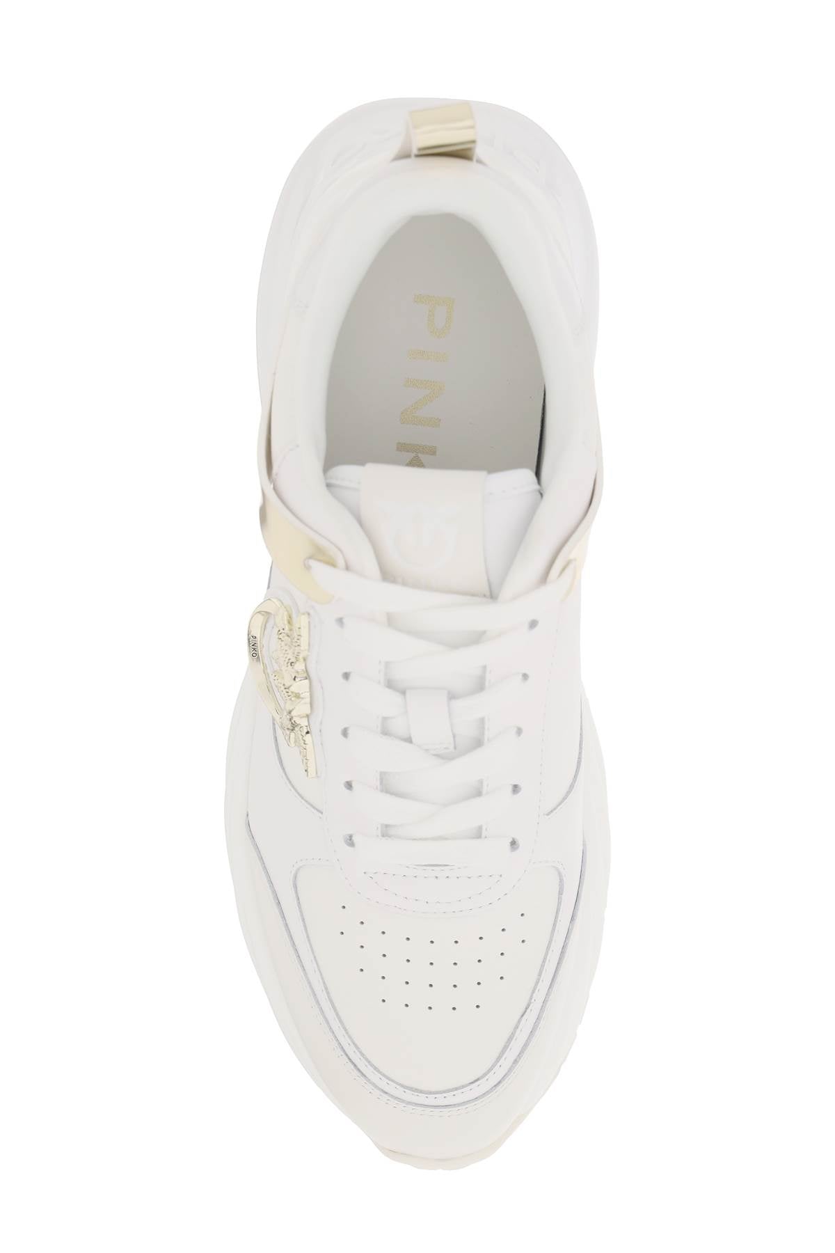 Pinko Love Birds Leather Sneakers image 1