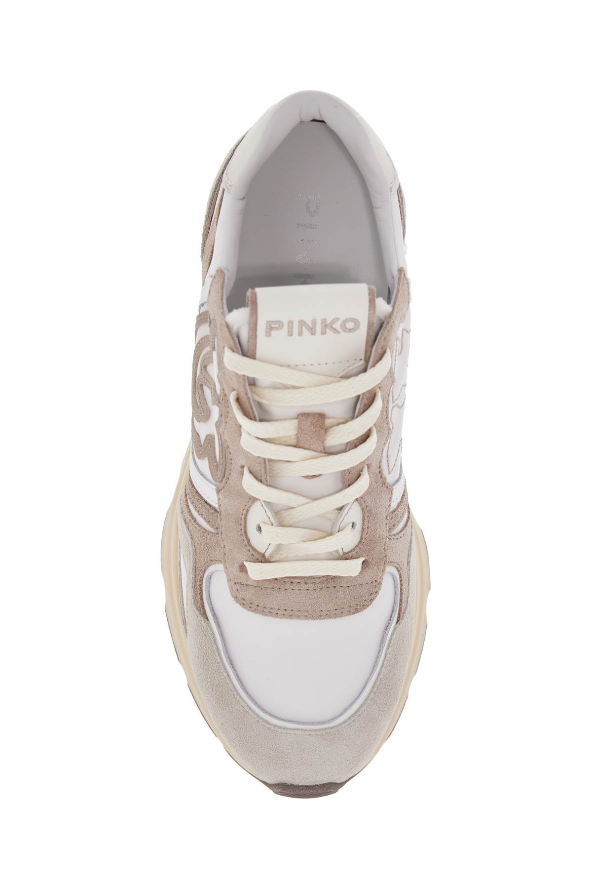 Pinko Zoe Sneakers: Pink Suede and Nylon Low-Tops image 1