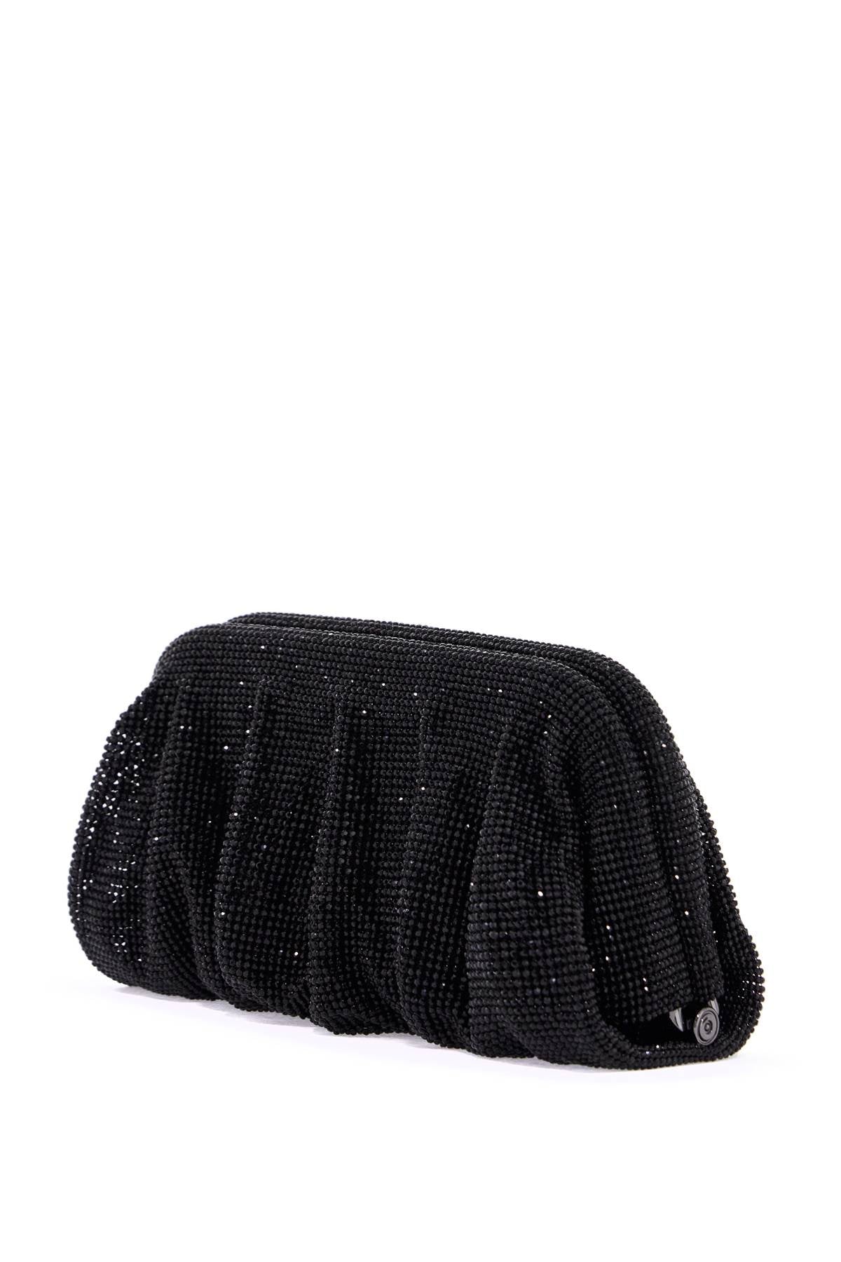 Benedetta Bruzziches elegant large black rhinestone evening bag for ceremony image 1