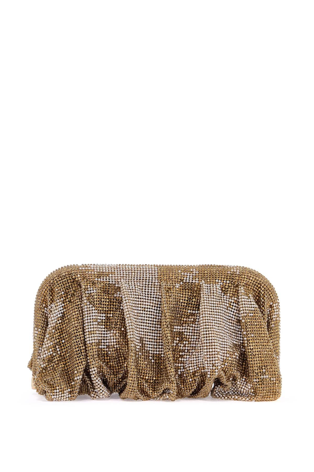 Benedetta Bruzziches large gold rhinestone net bag image 0