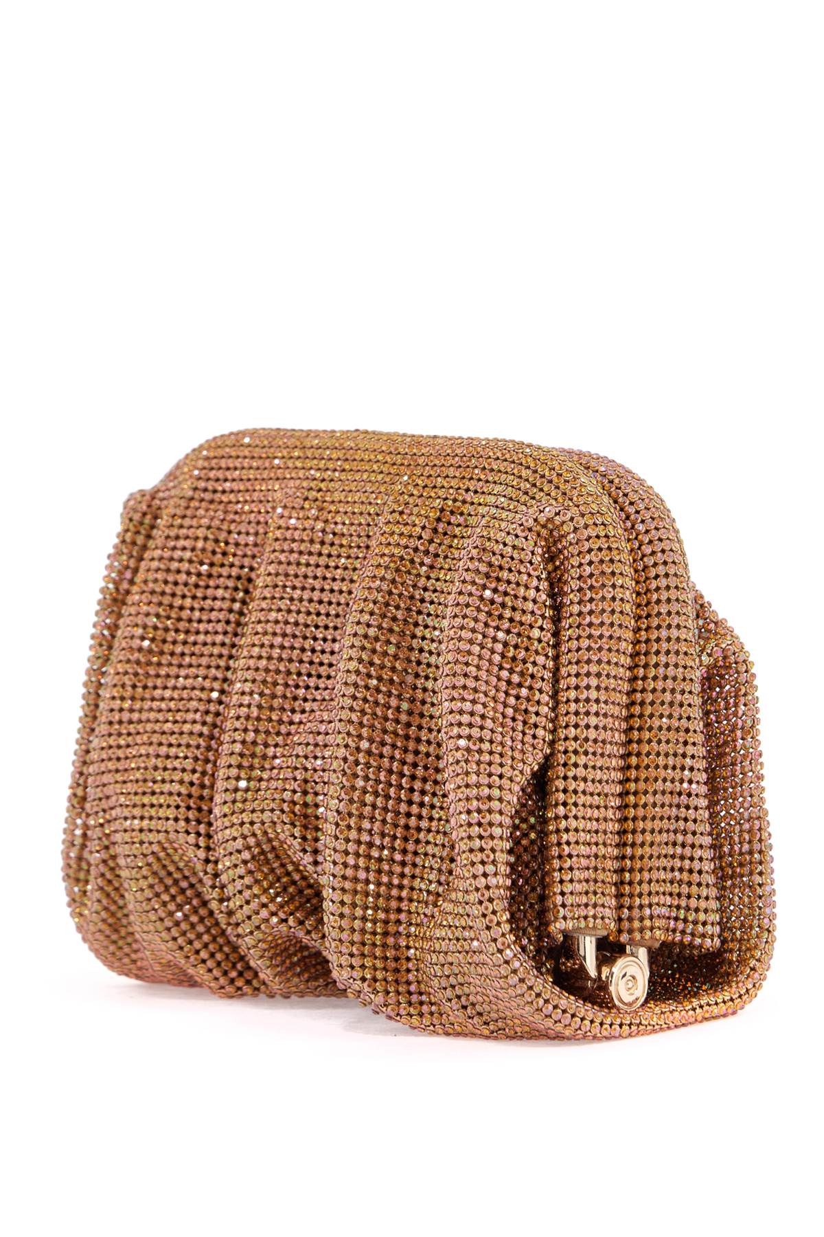 Benedetta Bruzziches la petite handbag in gold strass mesh from the venus collection image 1