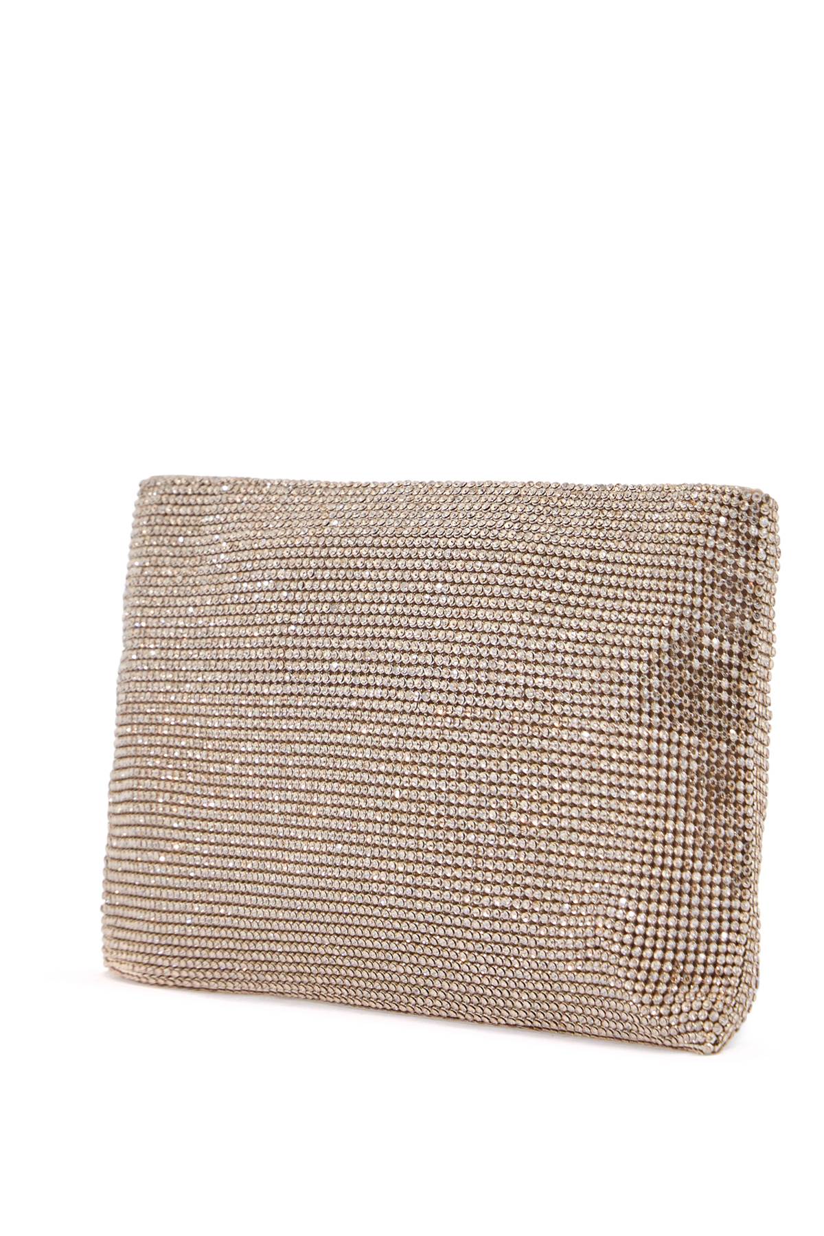 Benedetta Bruzziches La Petite Light Gold Rhinestone Rectangular Chain Bag image 1