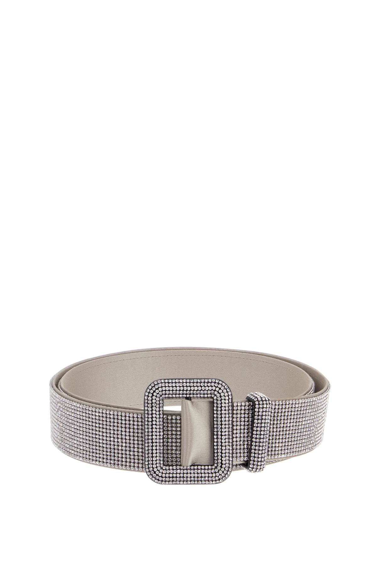 Benedetta Bruzziches elegant light gray floral strass venus belt image 0