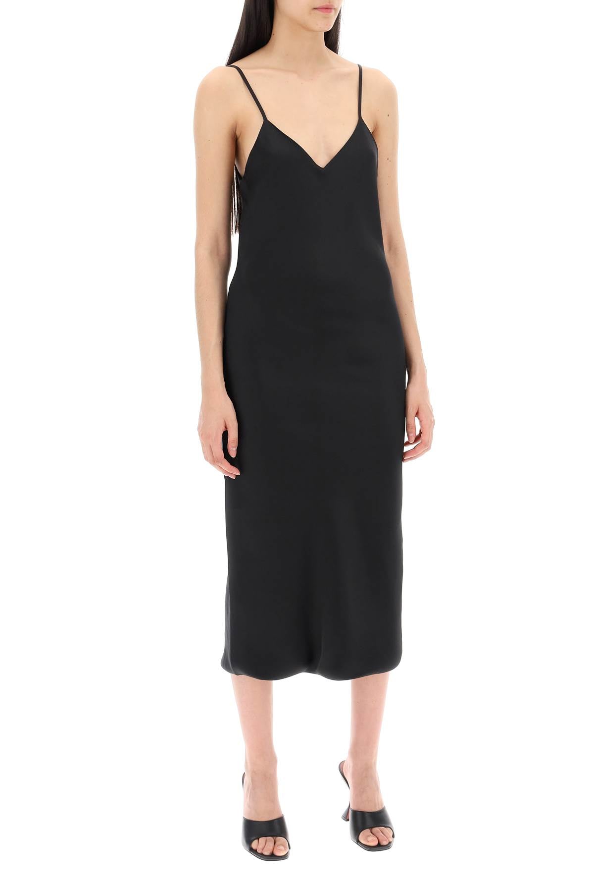 Norma Kamali midi crêpe slip dress image 1