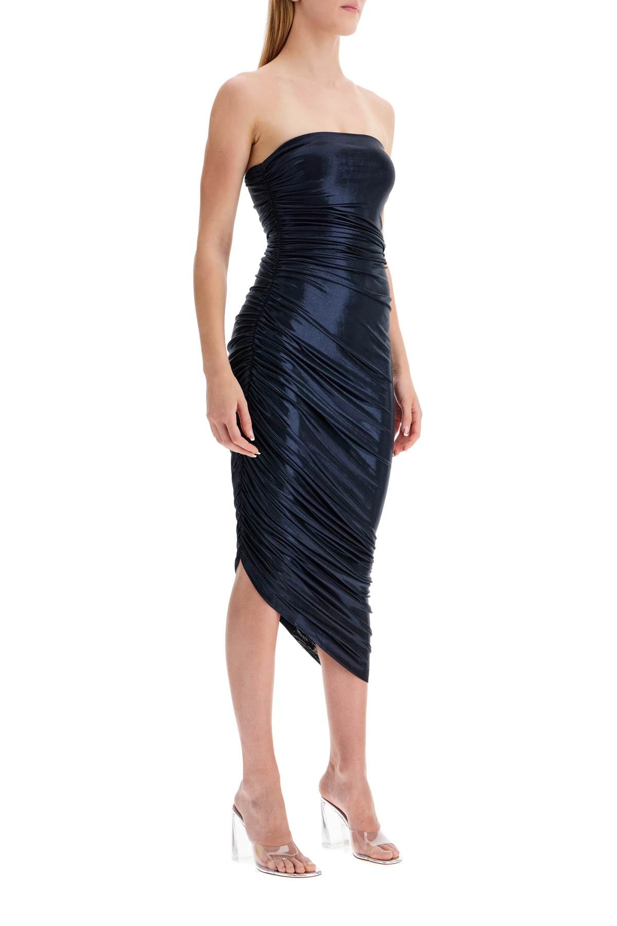 Norma Kamali Diana Strapless Lycra Midi Dress image 1