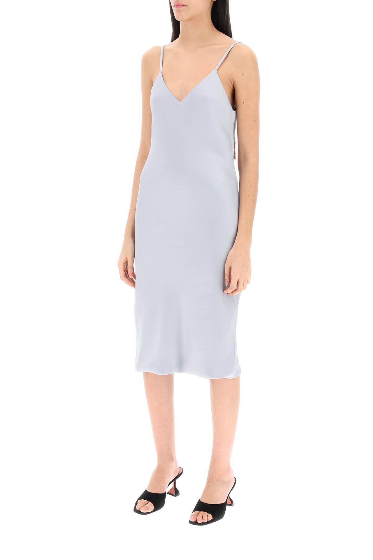 Norma Kamali crepe satin slip dress image 3