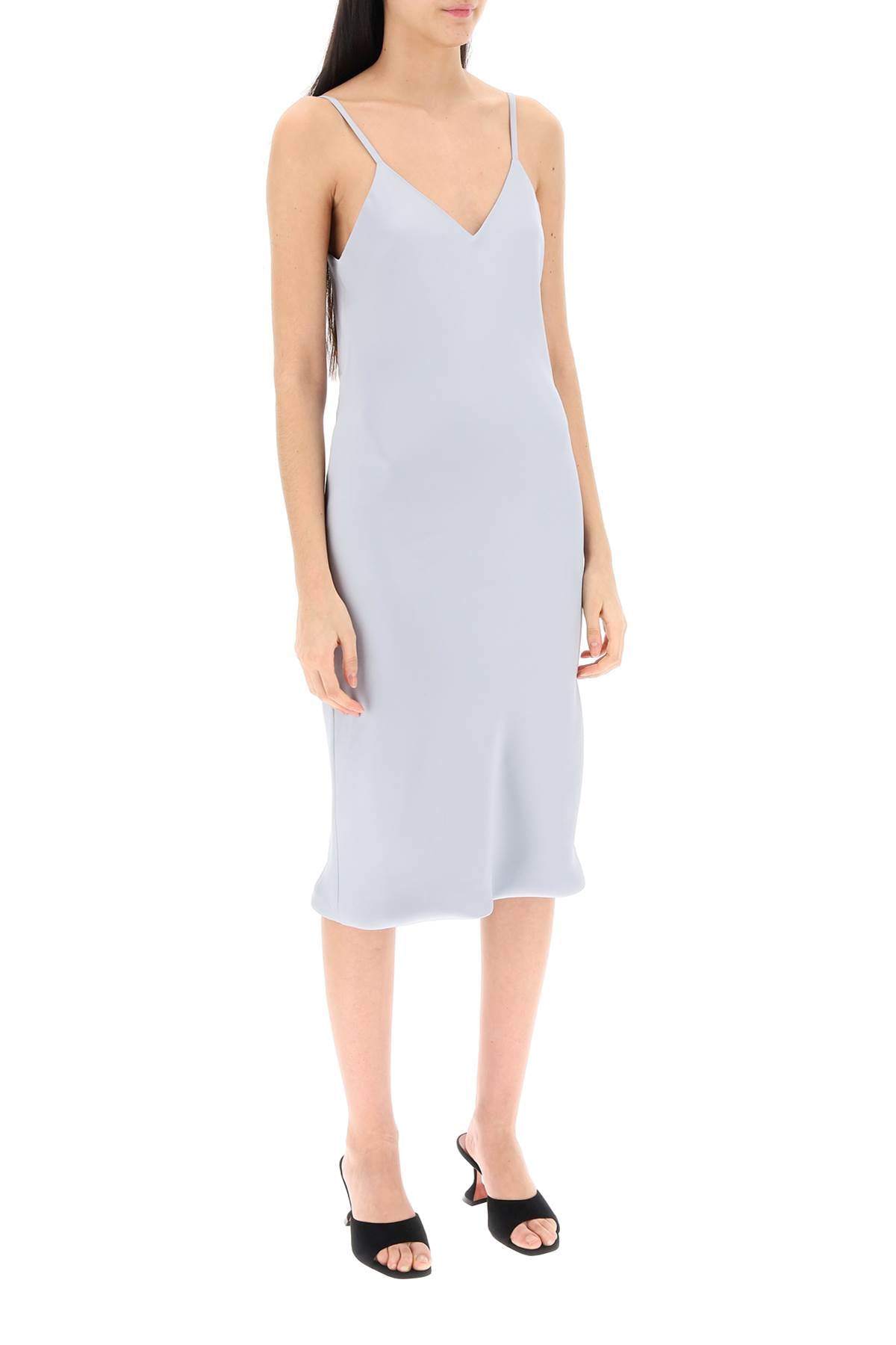 Norma Kamali crepe satin slip dress image 1