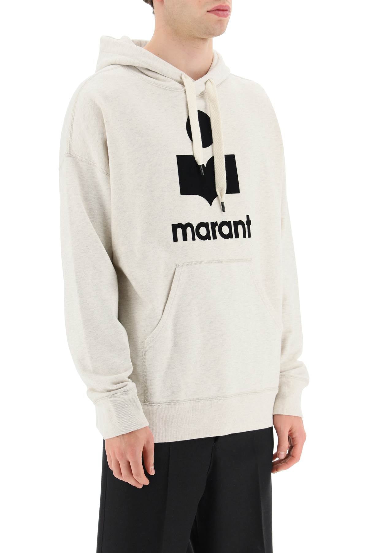 Marant 'miley' hoodie with flocked logo image 1