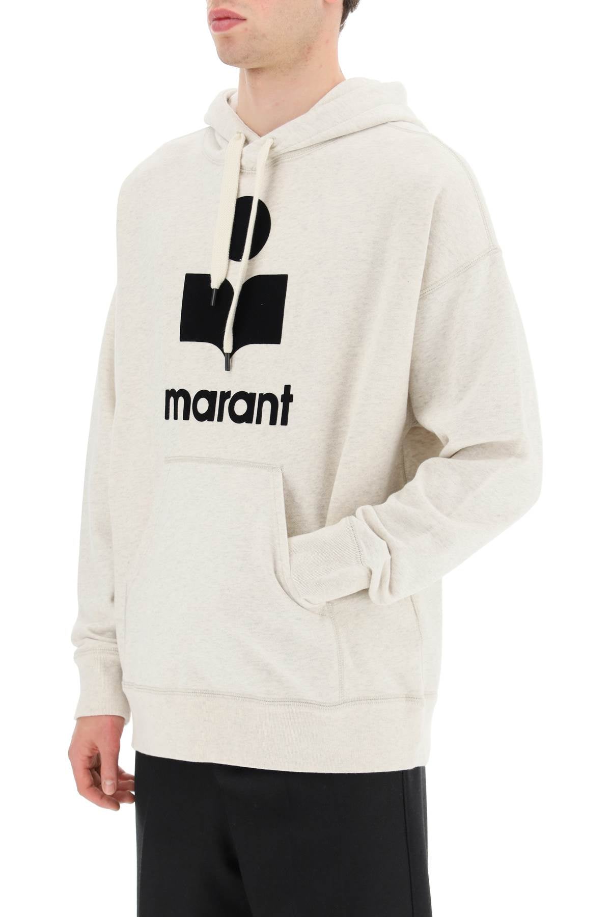 Marant 'miley' hoodie with flocked logo image 3