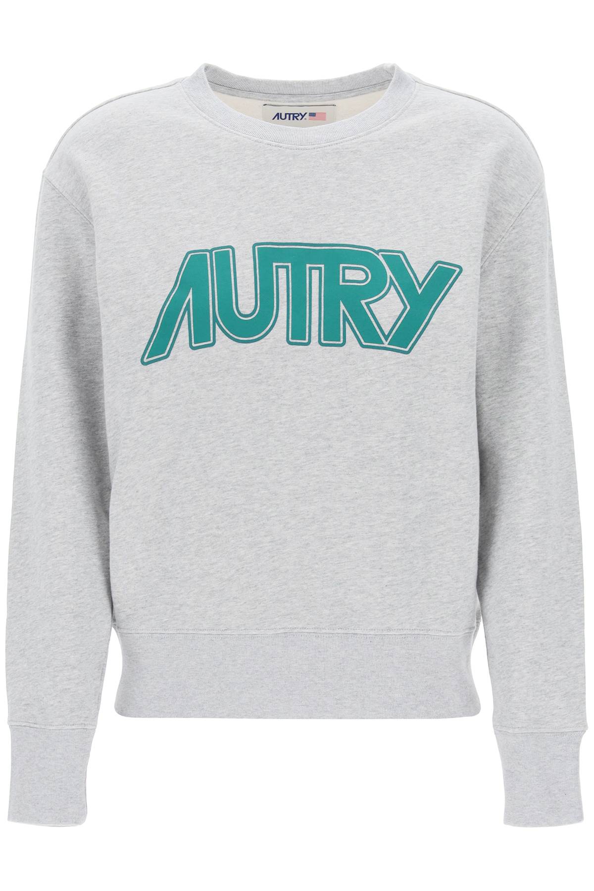 Autry Melange Cotton Sweatshirt with Maxi Logo Print image 0