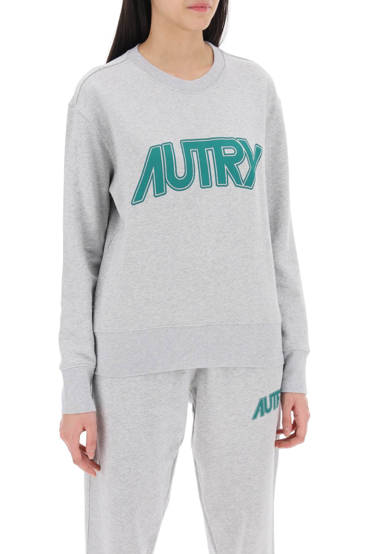 Autry Melange Cotton Sweatshirt with Maxi Logo Print image 1