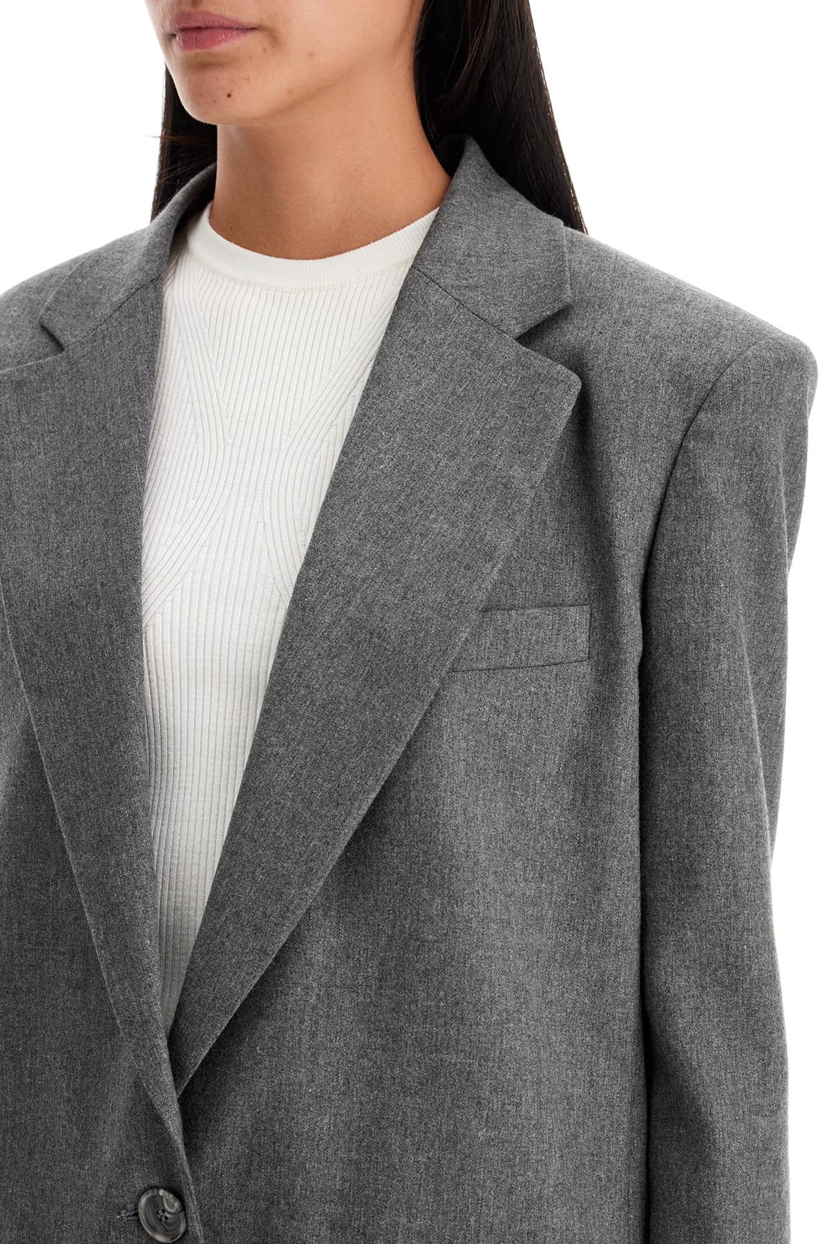 Andamane Oversized Wool Flannel Blazer image 3