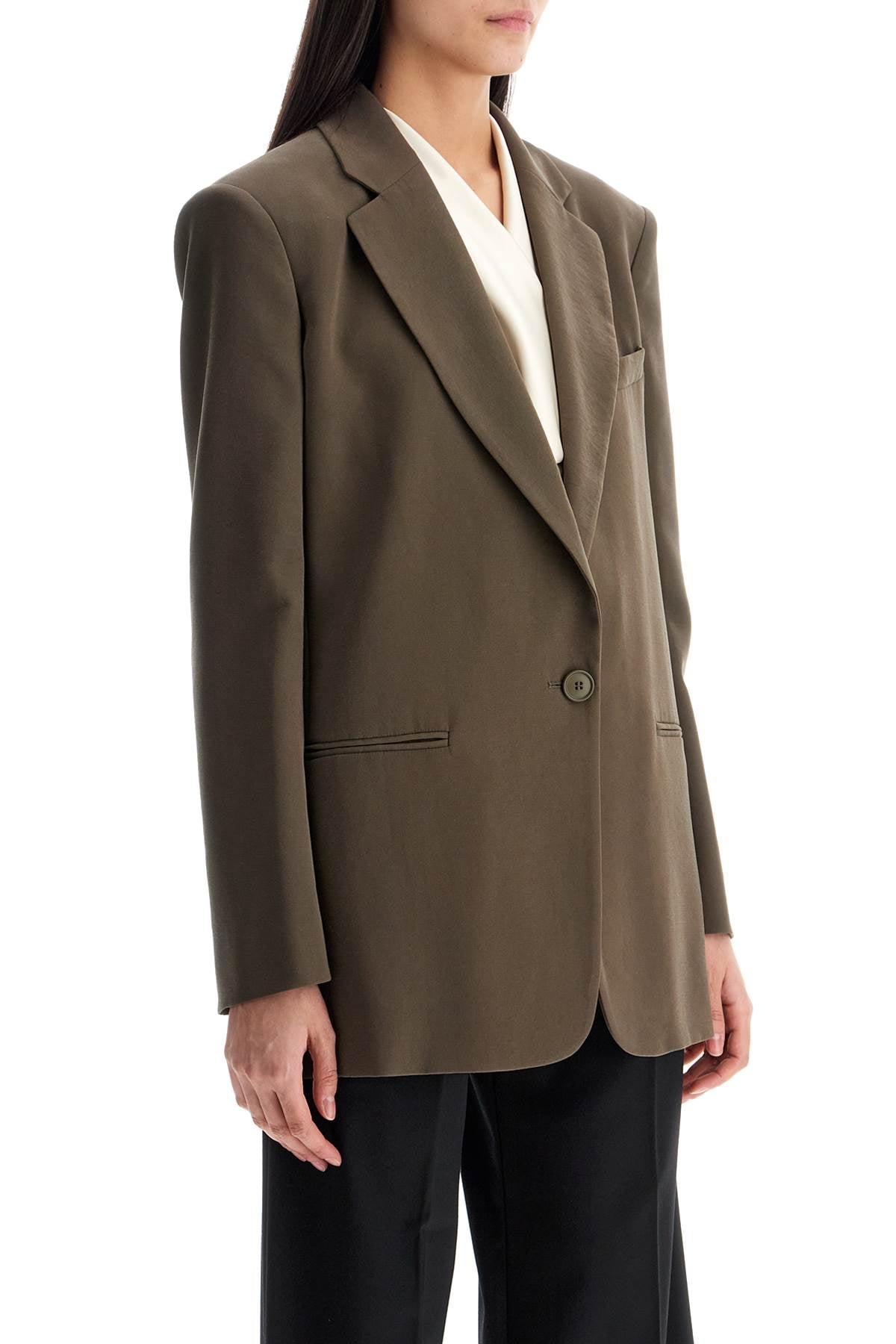 THE ANDAMANE Oversized Viscose Gabardine Blazer image 1