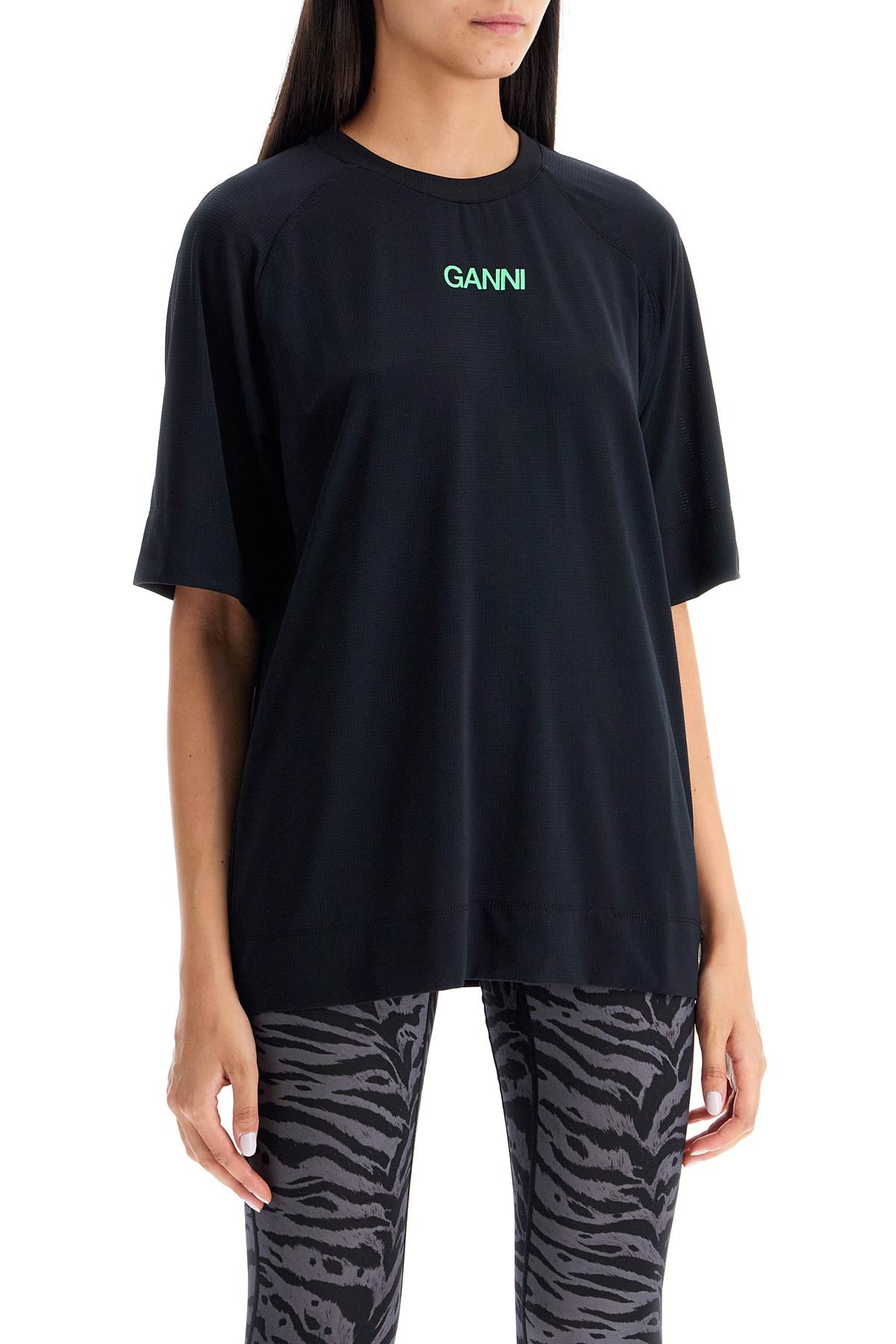 Ganni sporty mesh t-shirt for image 1