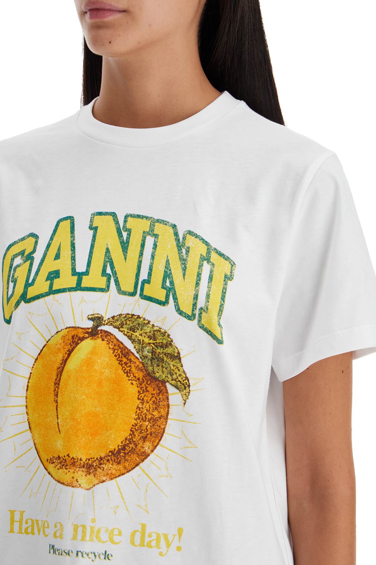 Ganni Relaxed Fit Printed T-Shirt: Organic Cotton Jersey image 3