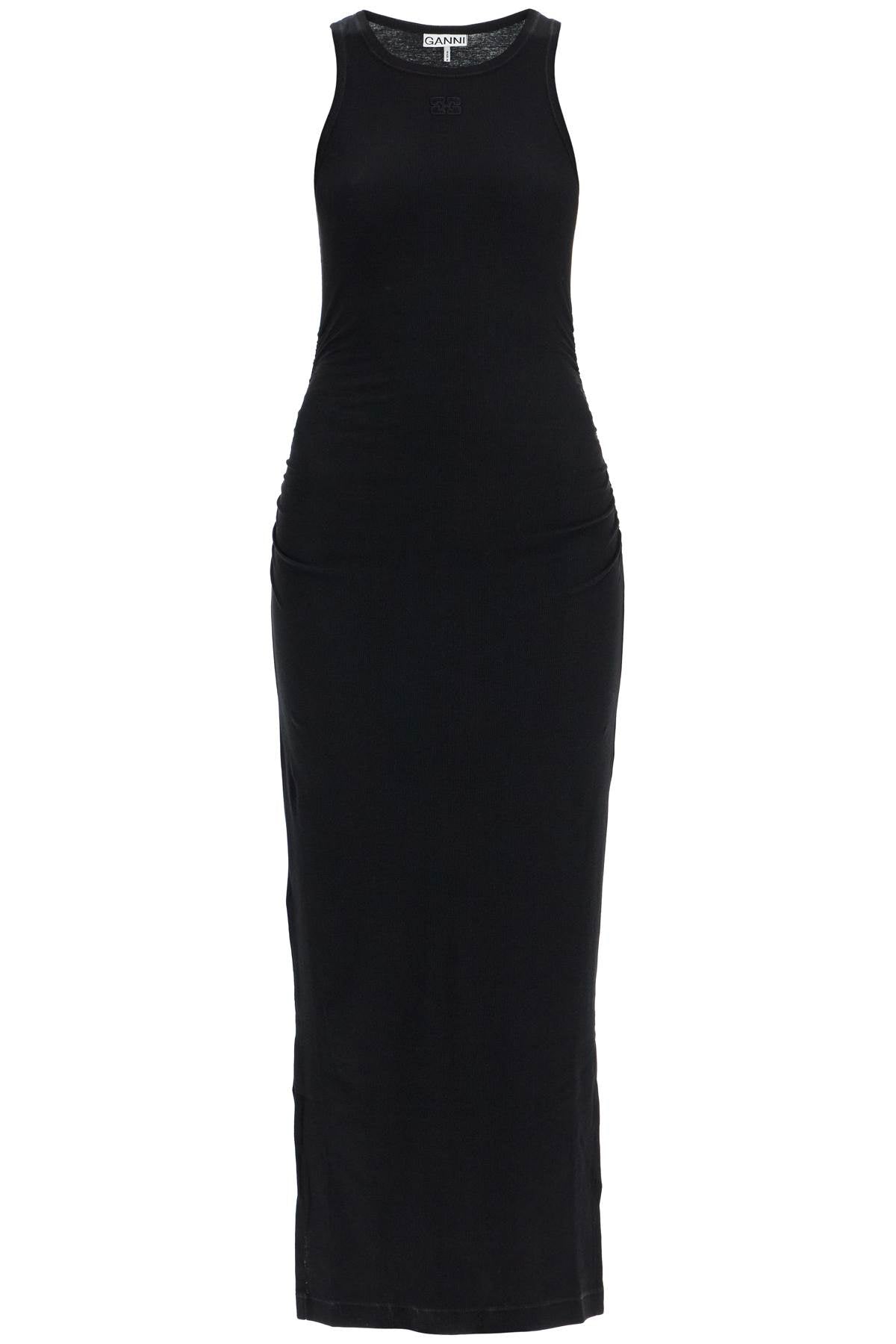 Ganni Ribbed Jersey Midi Dress with Nine image 0