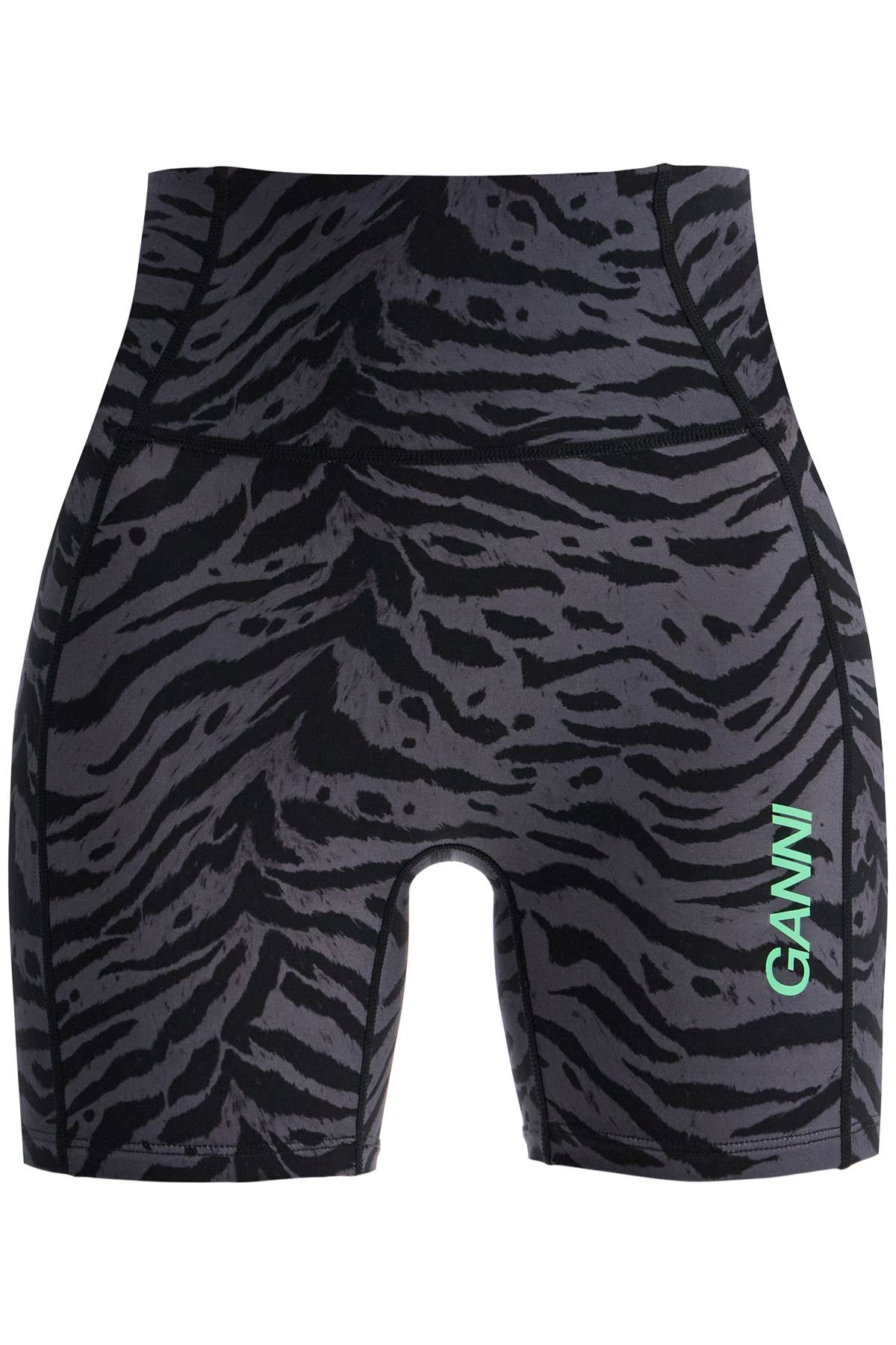 Ganni animal print sports shorts image 0