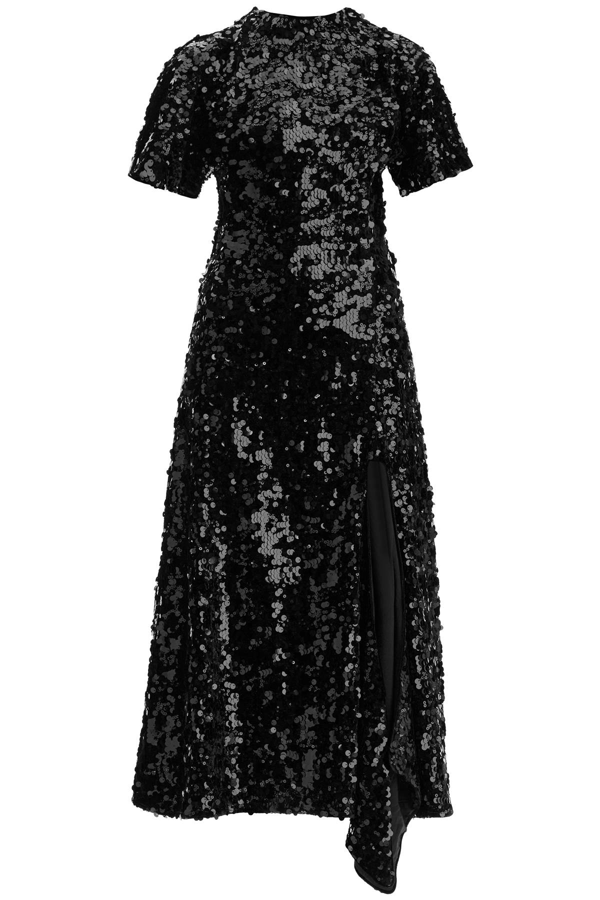 Ganni midi velvet and sequin dress image 0