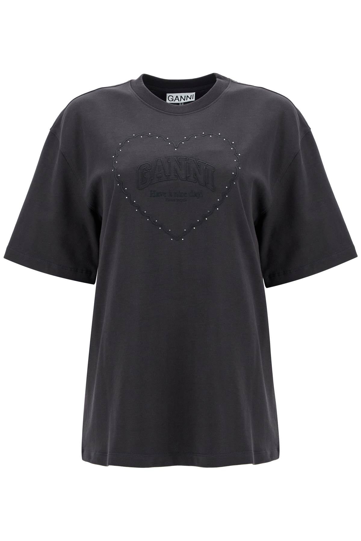 Ganni embroidered oversized t image 0