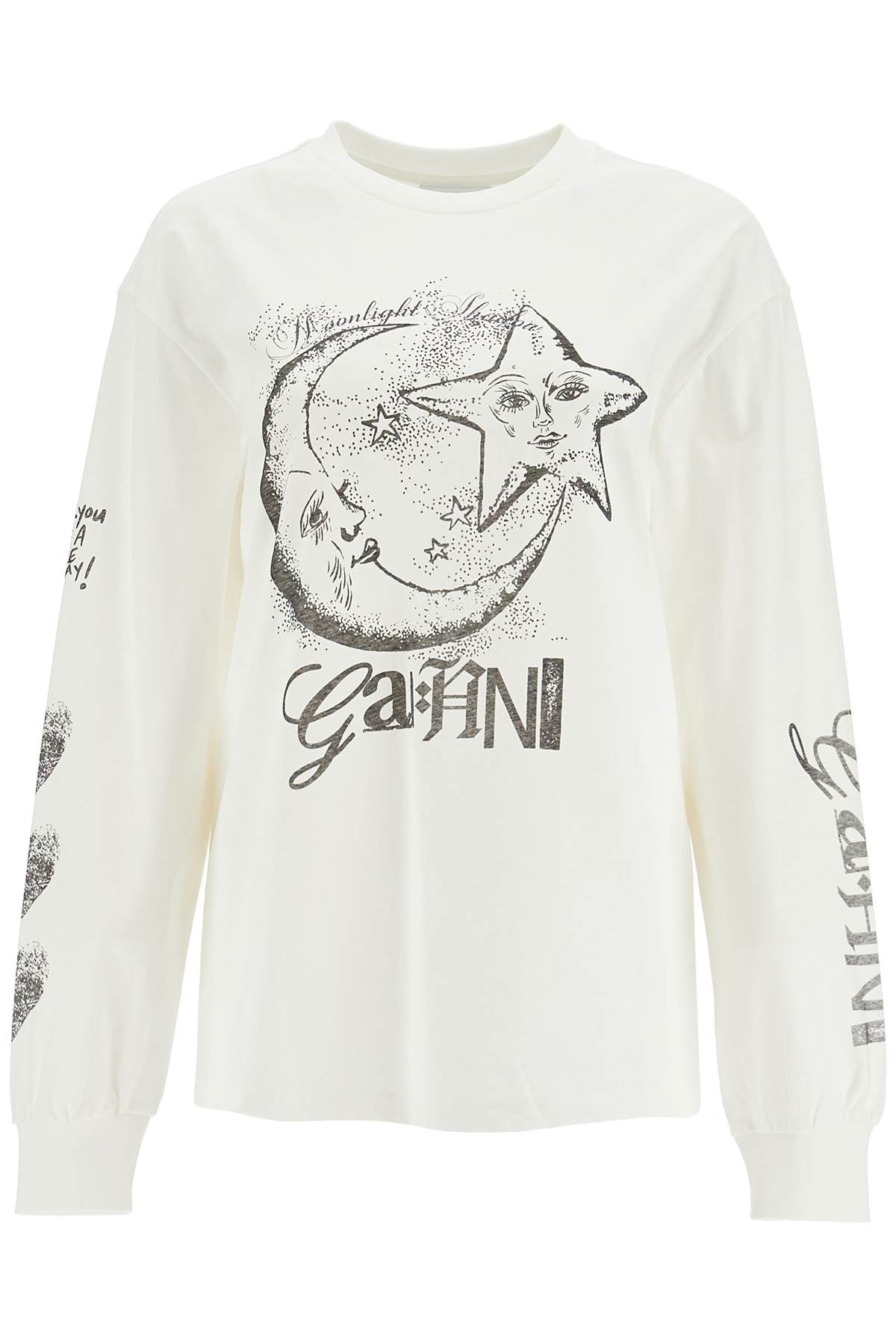 Ganni Long Sleeve Graphic Print T-Shirt image 0