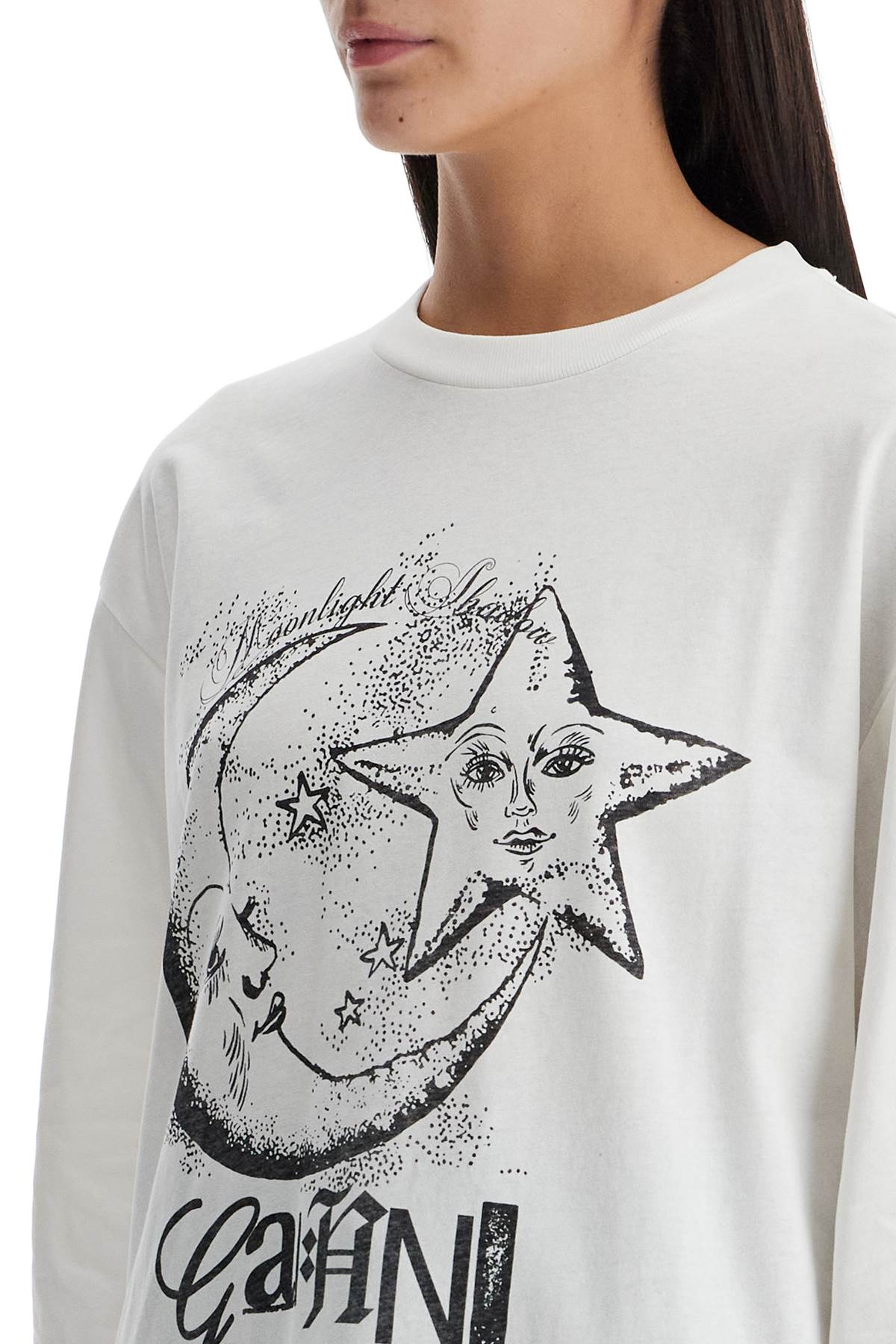 Ganni Long-Sleeve Graphic Tee - Organic Cotton image 3